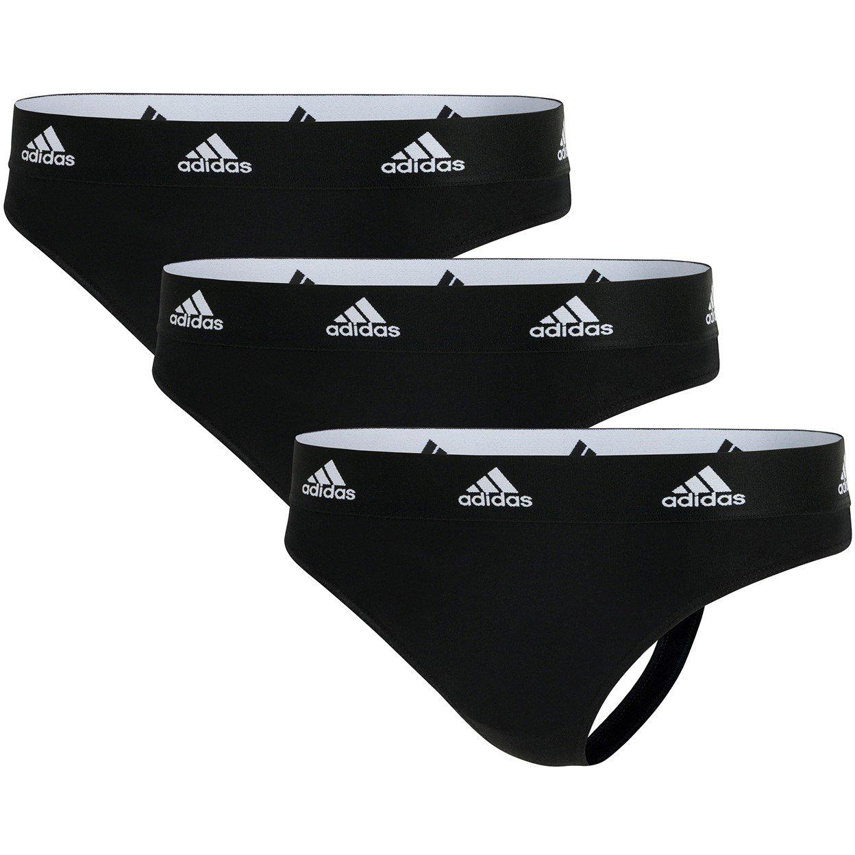 Nero - adidas - 3-Pack Active Comfort Cotton Thong - 1