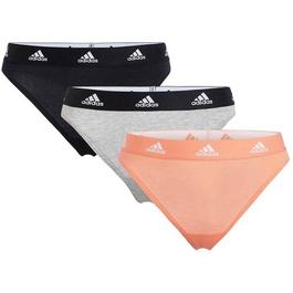 adidas 3 Pack Active Comfort Cotton Thong