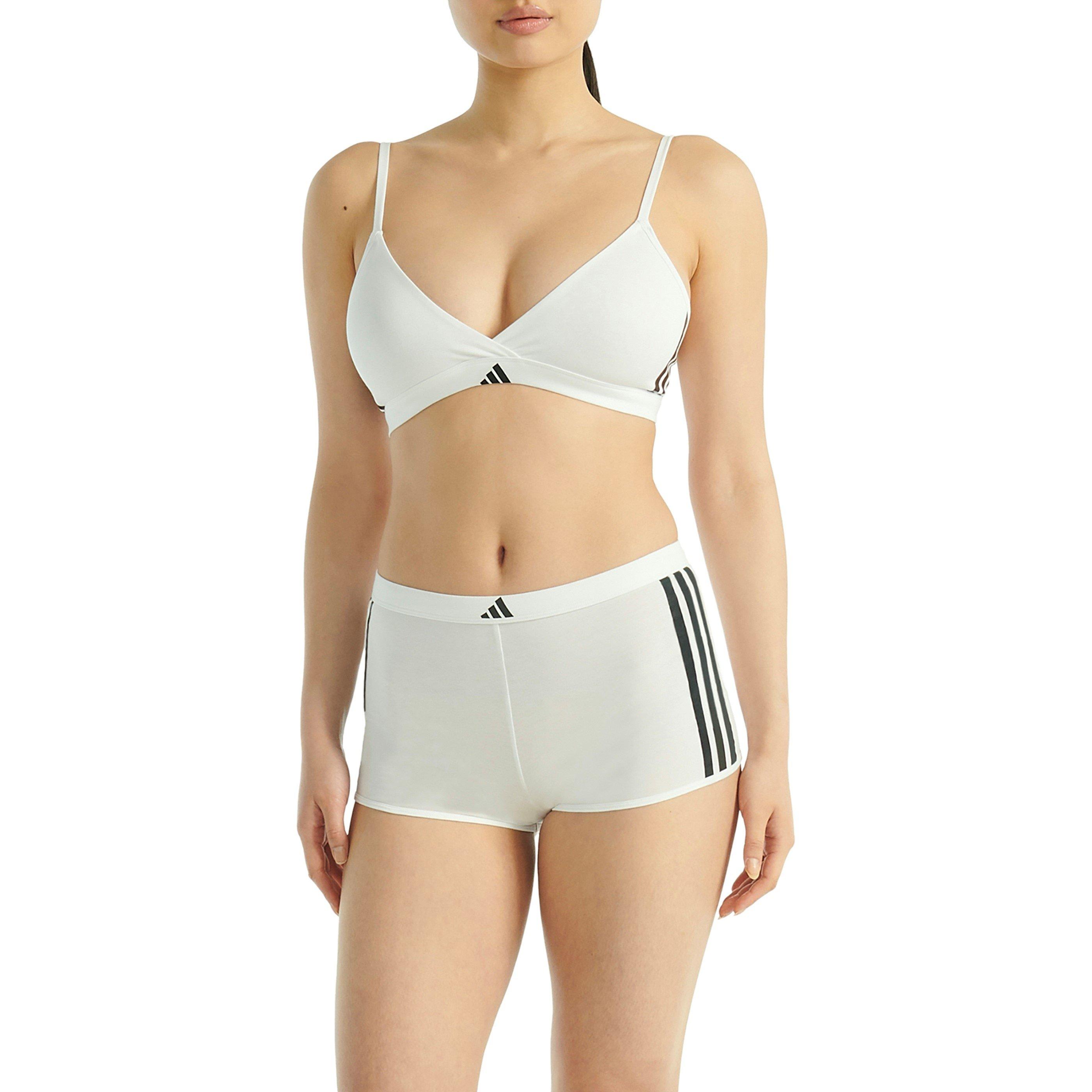 White - adidas - Active Essentials Cotton 3-Stripes Shortie - 5