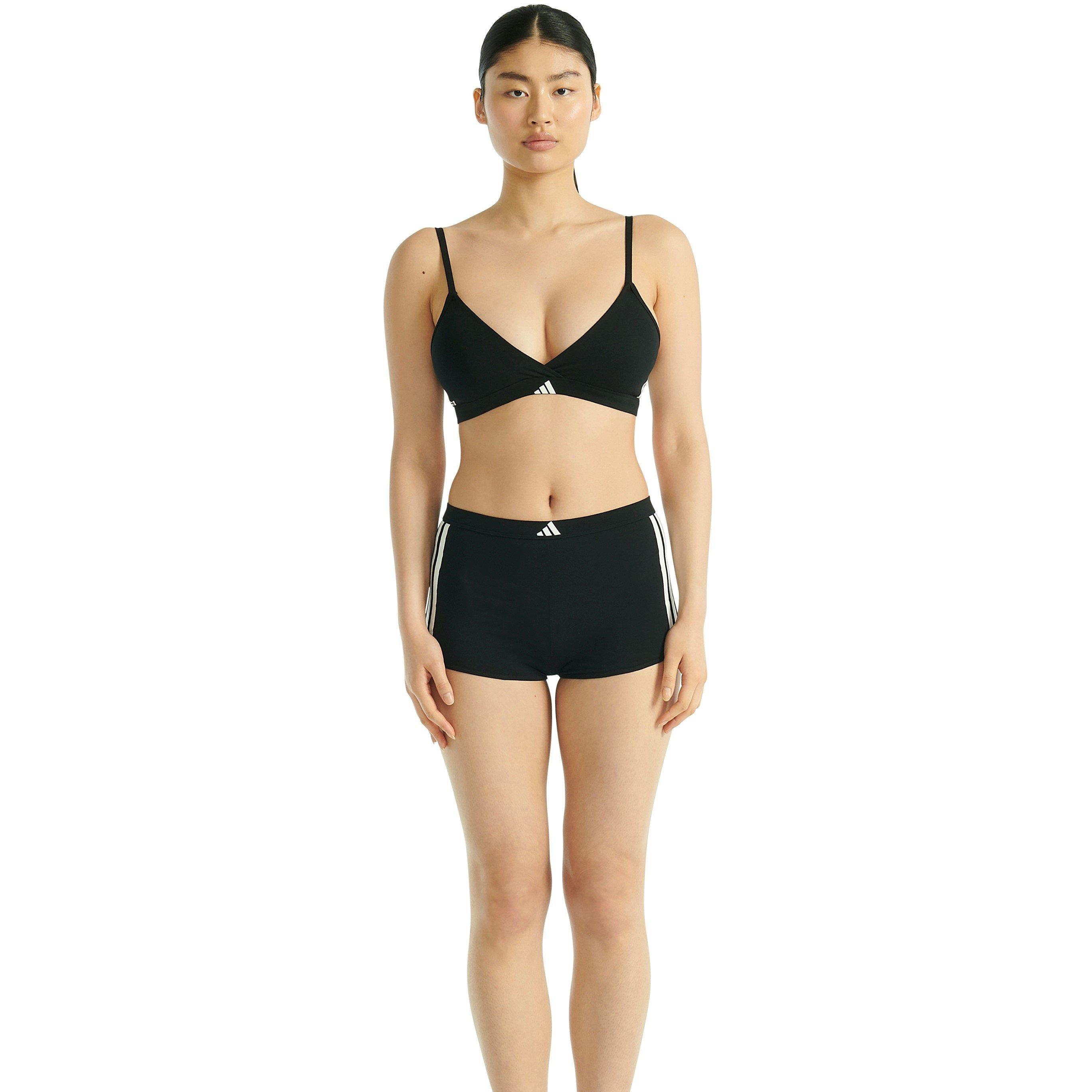 Crna - adidas - Active Essentials Cotton 3-Stripes Shortie - 1
