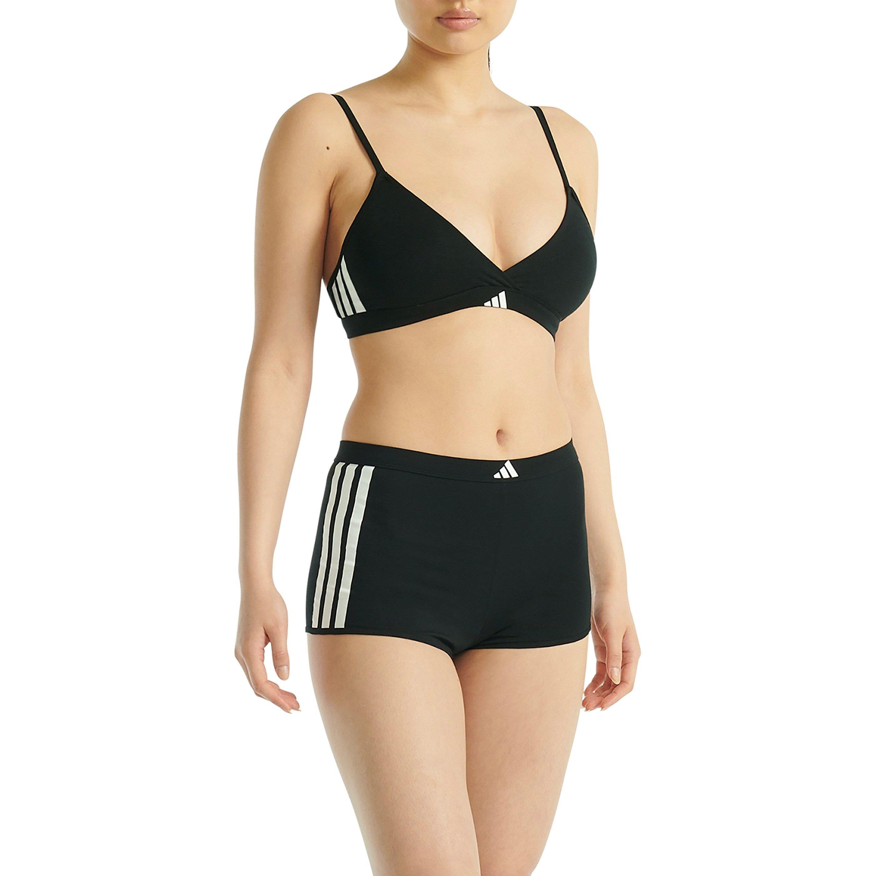 Crna - adidas - Active Essentials Cotton 3-Stripes Shortie - 5