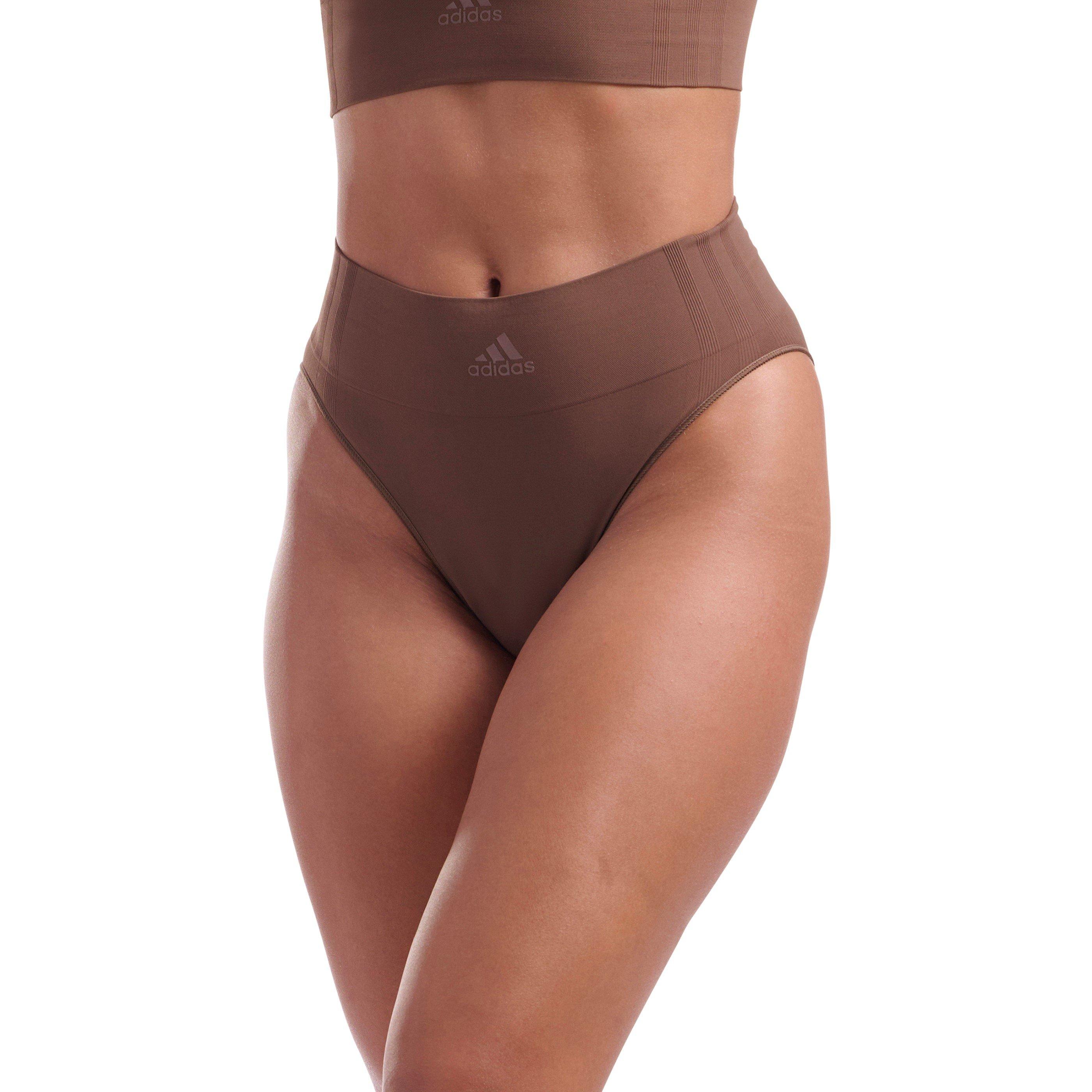Toasted Mocha - adidas - Active Seamless Micro Stretch High Leg Brief - 3