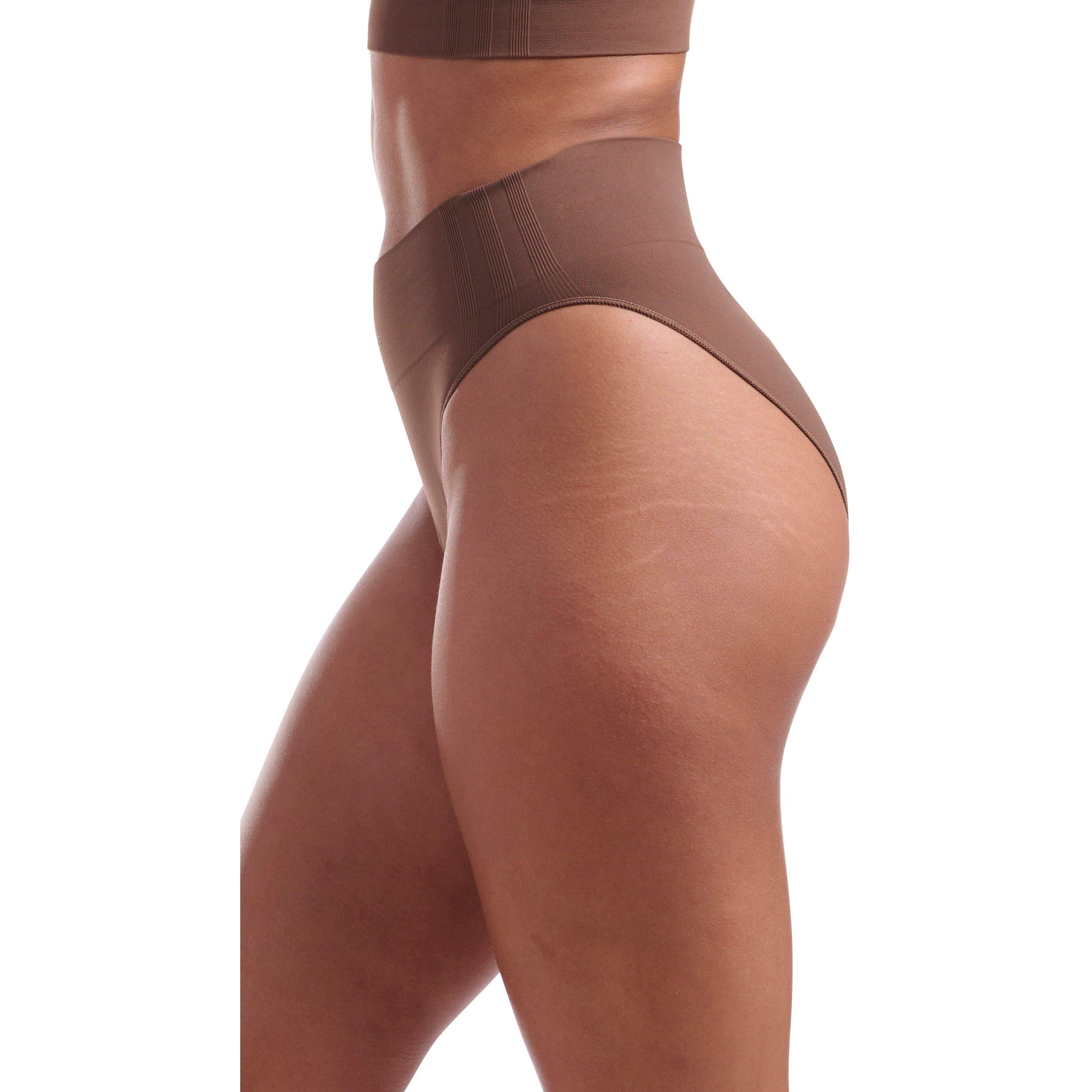 Toasted Mocha - adidas - Active Seamless Micro Stretch High Leg Brief - 4