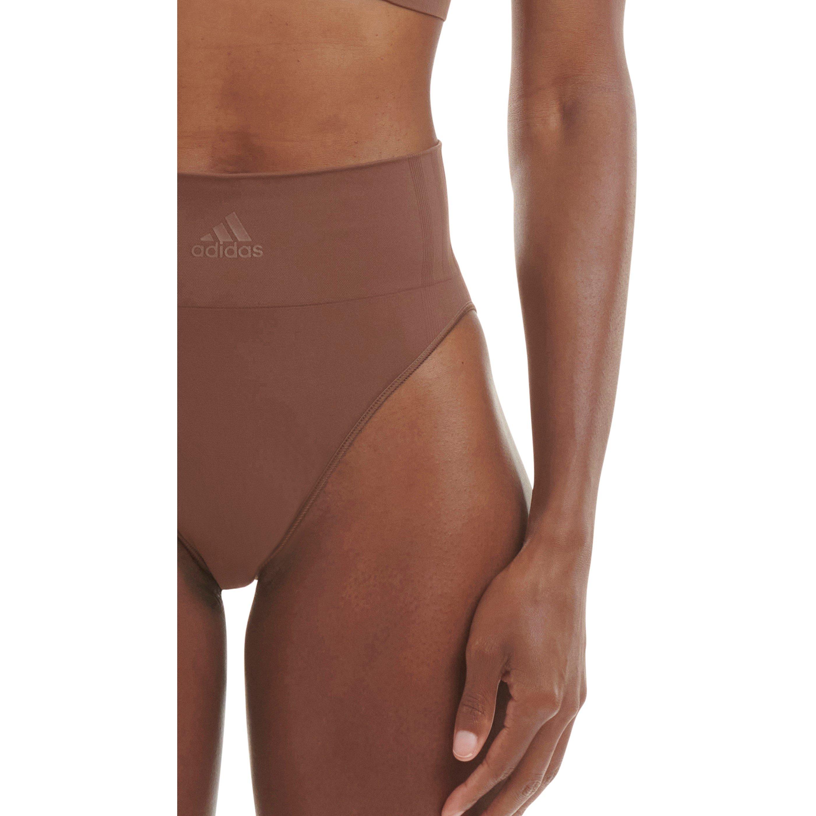 Toasted Mocha - adidas - Active Seamless Micro Stretch High Leg Brief - 5