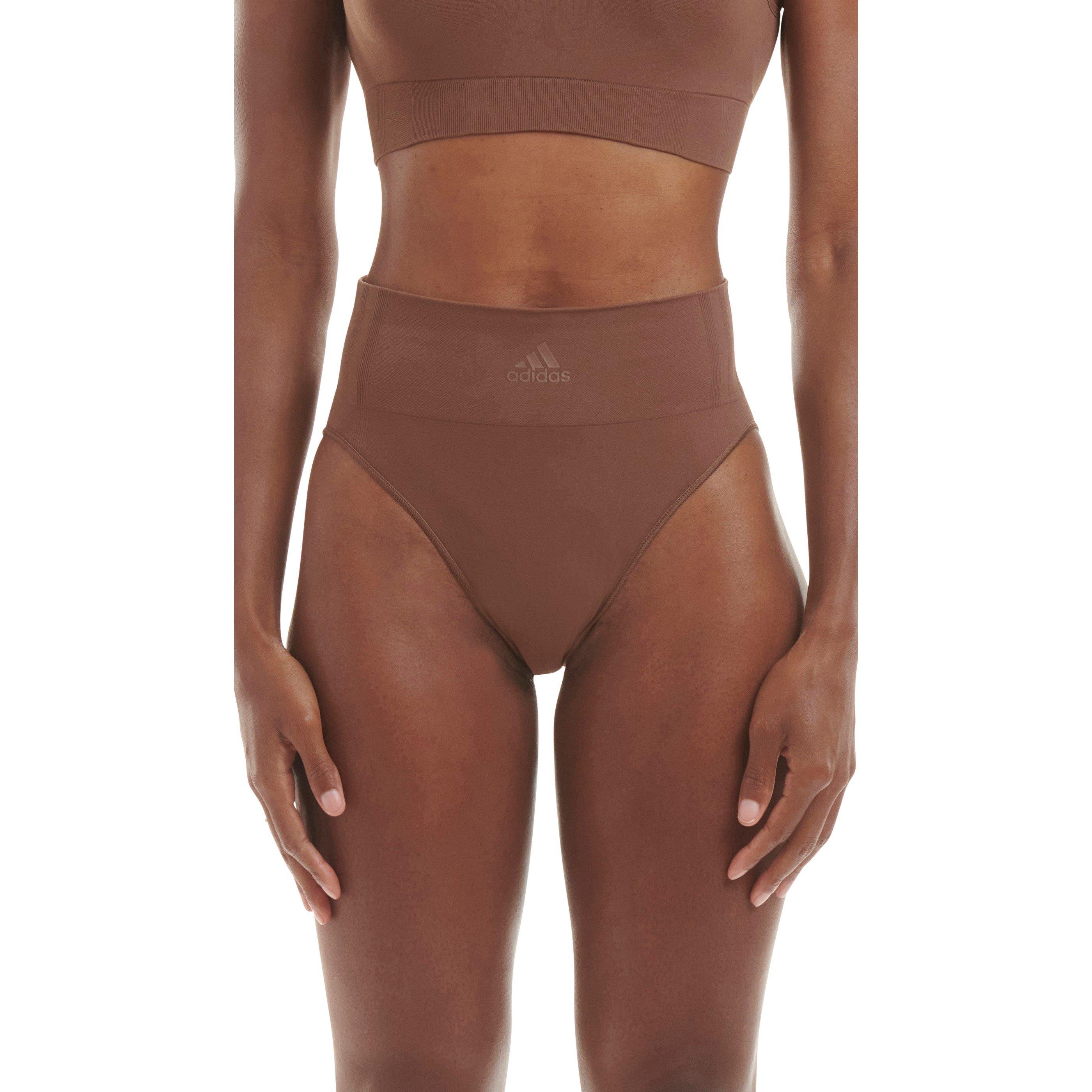 Toasted Mocha - adidas - Active Seamless Micro Stretch High Leg Brief - 6