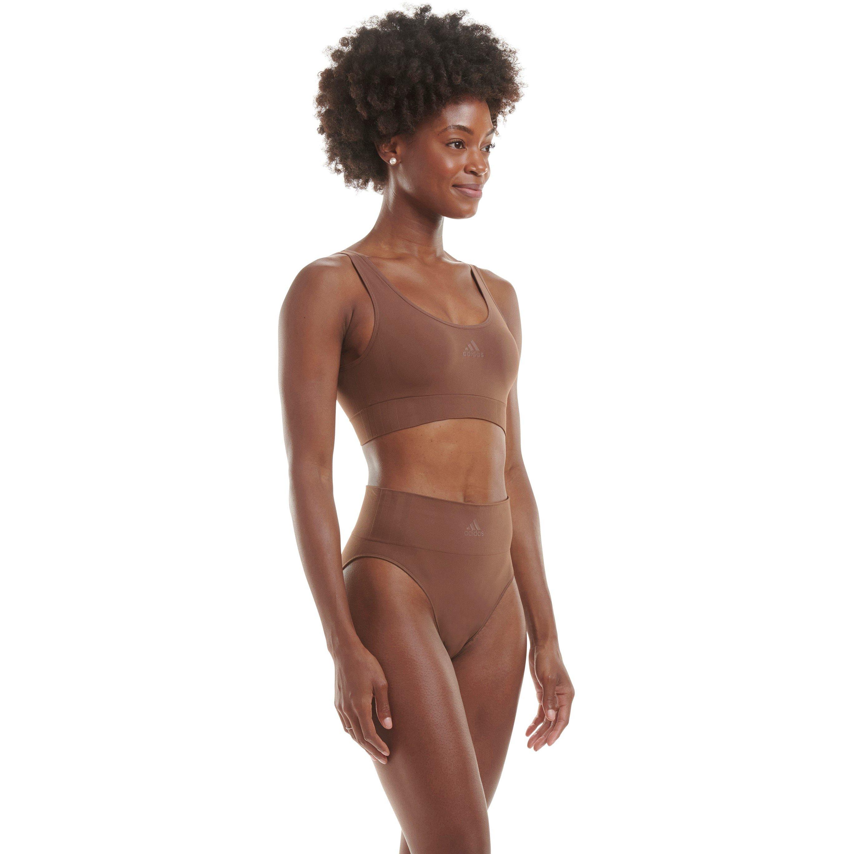 Toasted Mocha - adidas - Active Seamless Micro Stretch High Leg Brief - 9