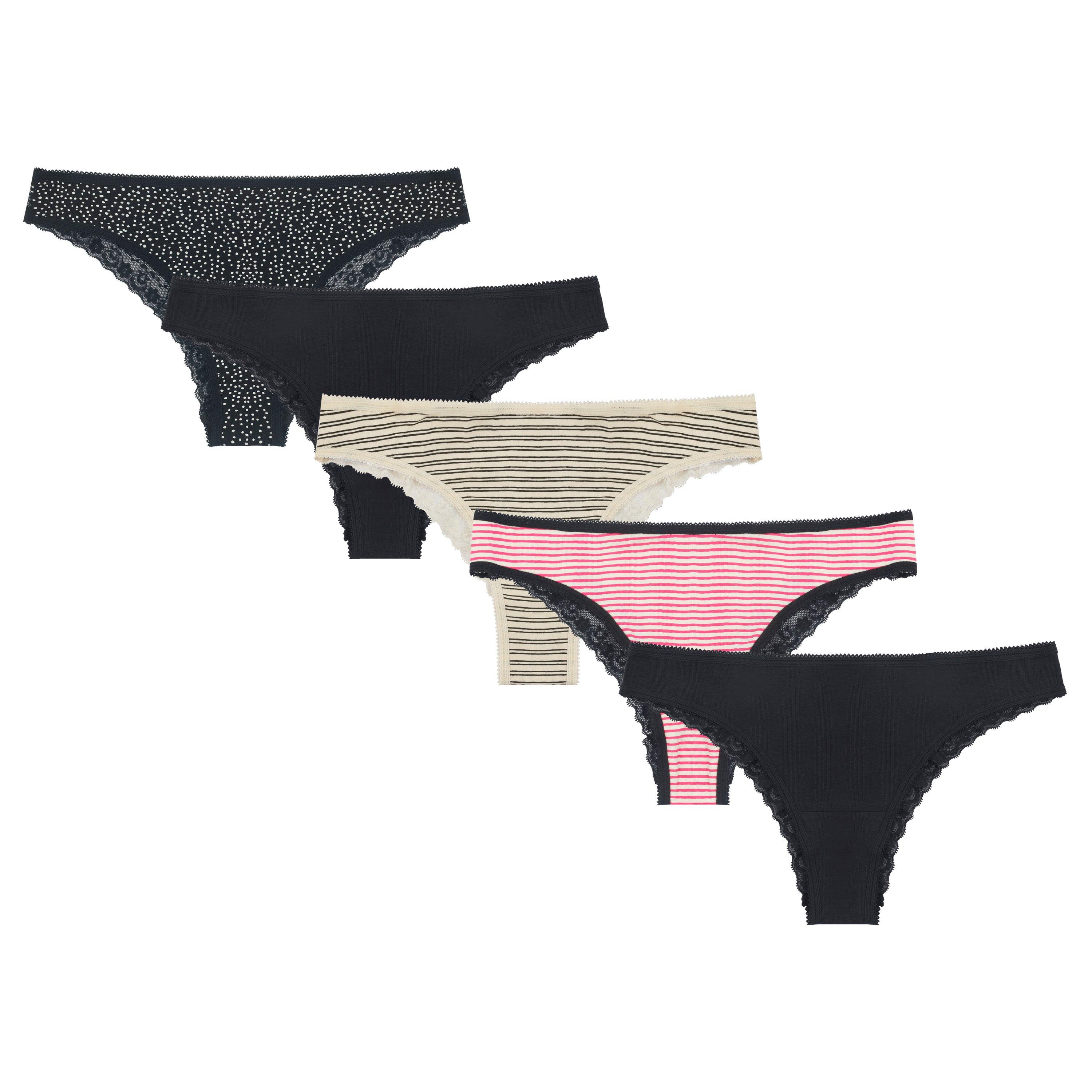 Black/White - Miso - 5pk Brazillian Ld - 1