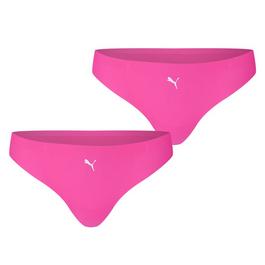 Puma 2 Pack Logo Thong Briefs Womens