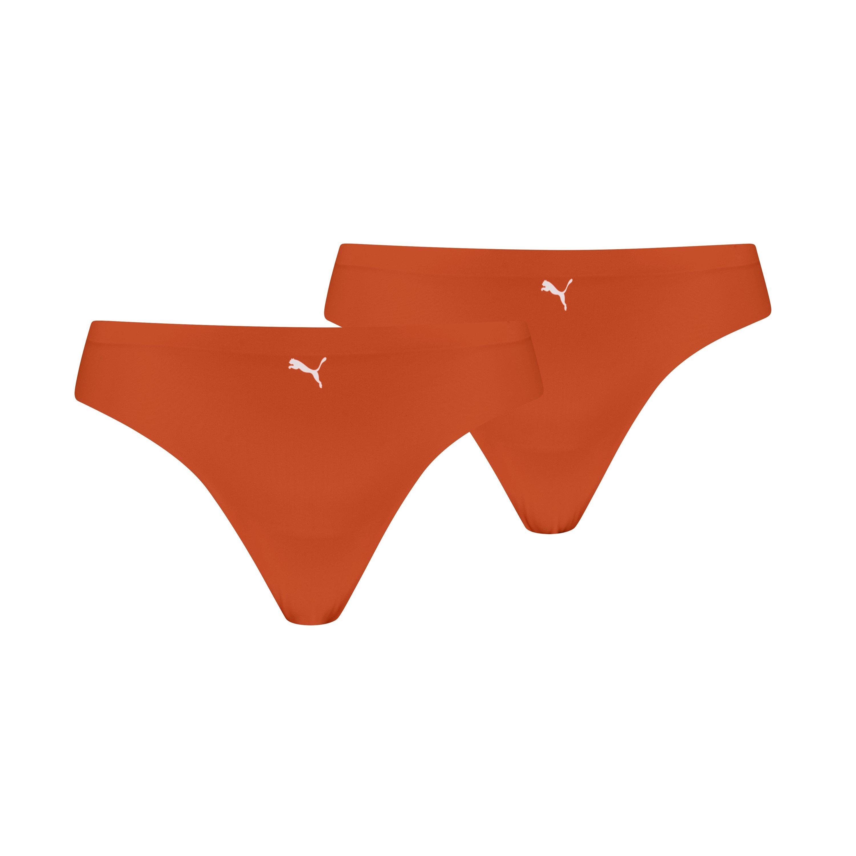 Flame Orange - Puma - Women's Seamless String Thong Underwear - 1