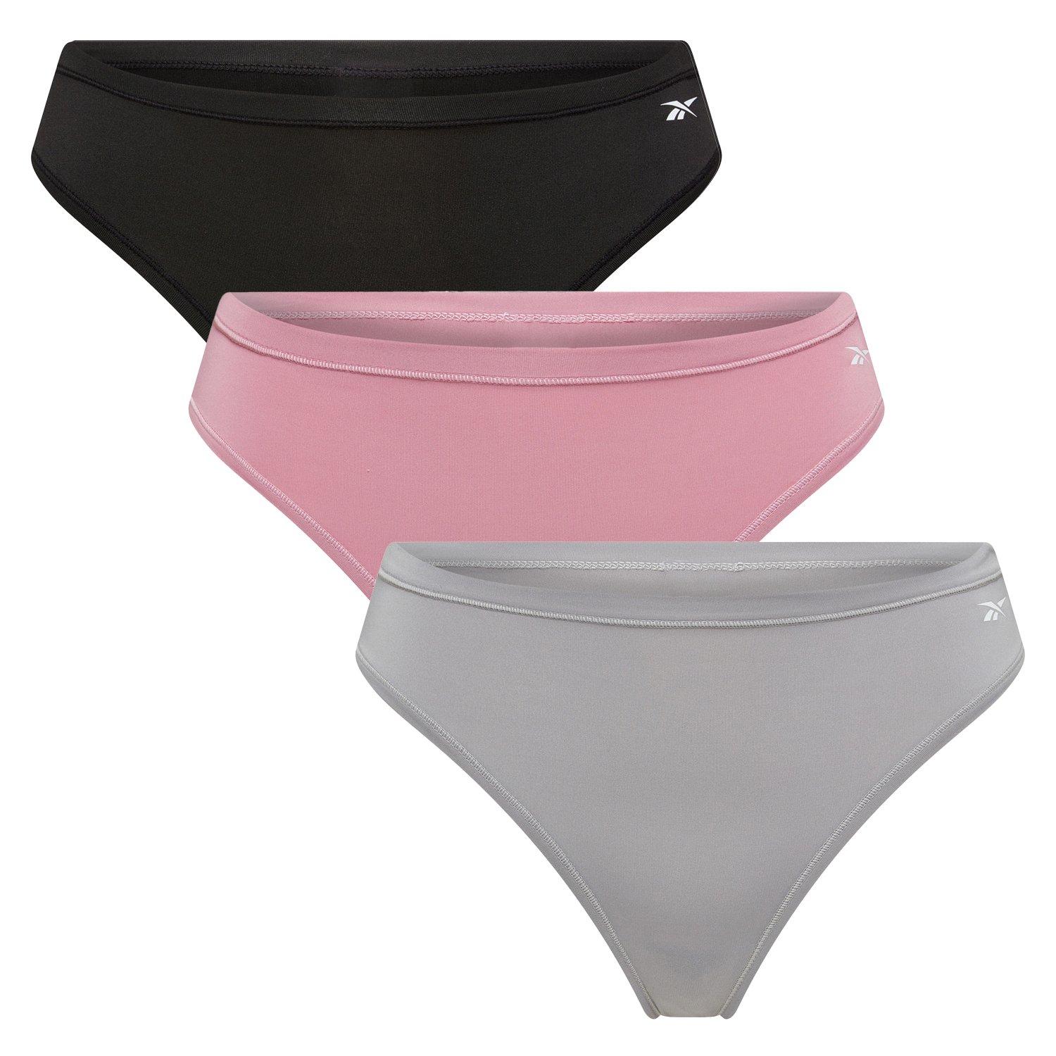 Black/Gry/Berry - Reebok - Womens 3 pack Thong Agatha - 1