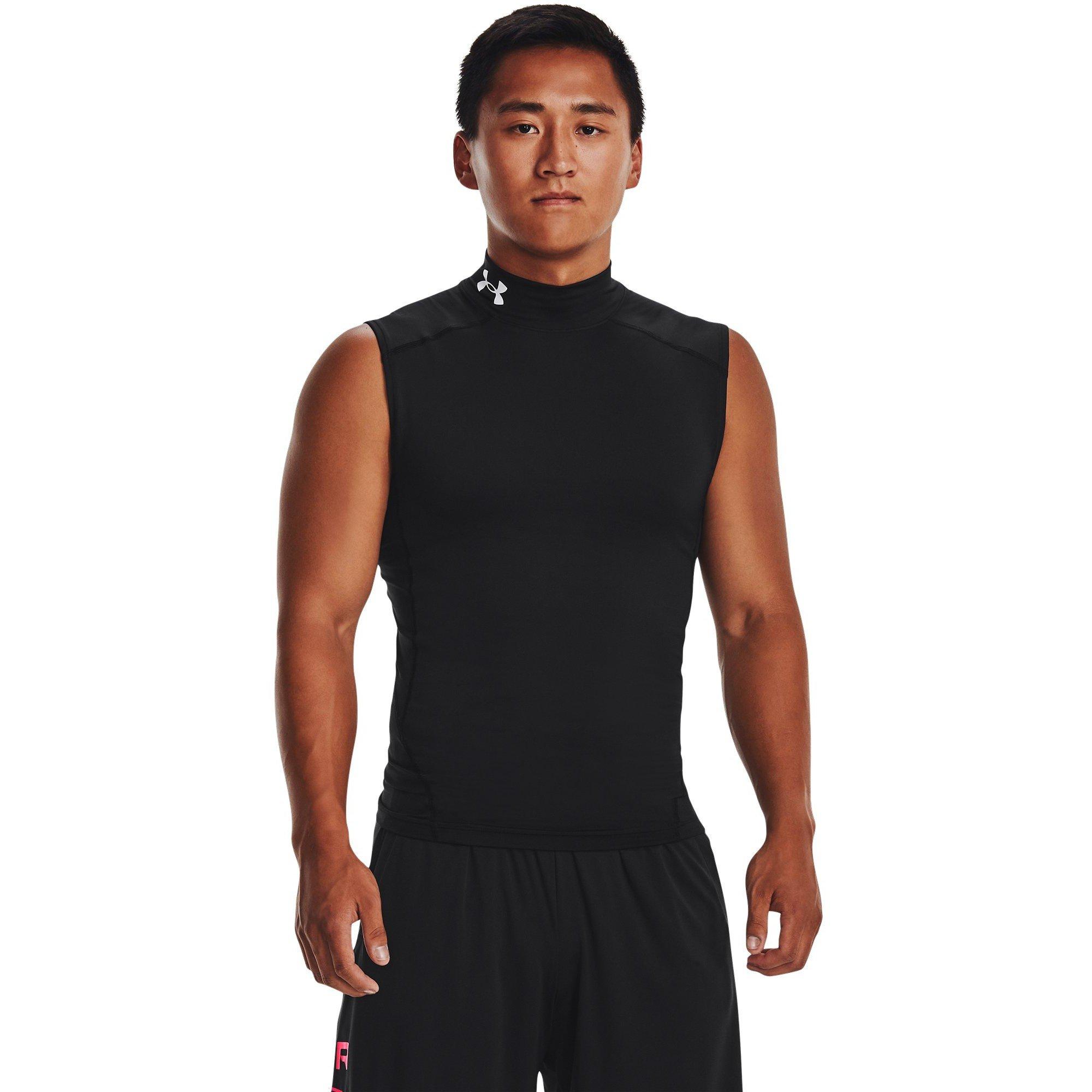 Black/White - Under Armour - Men's Comp Mock Baselayer Top - 3