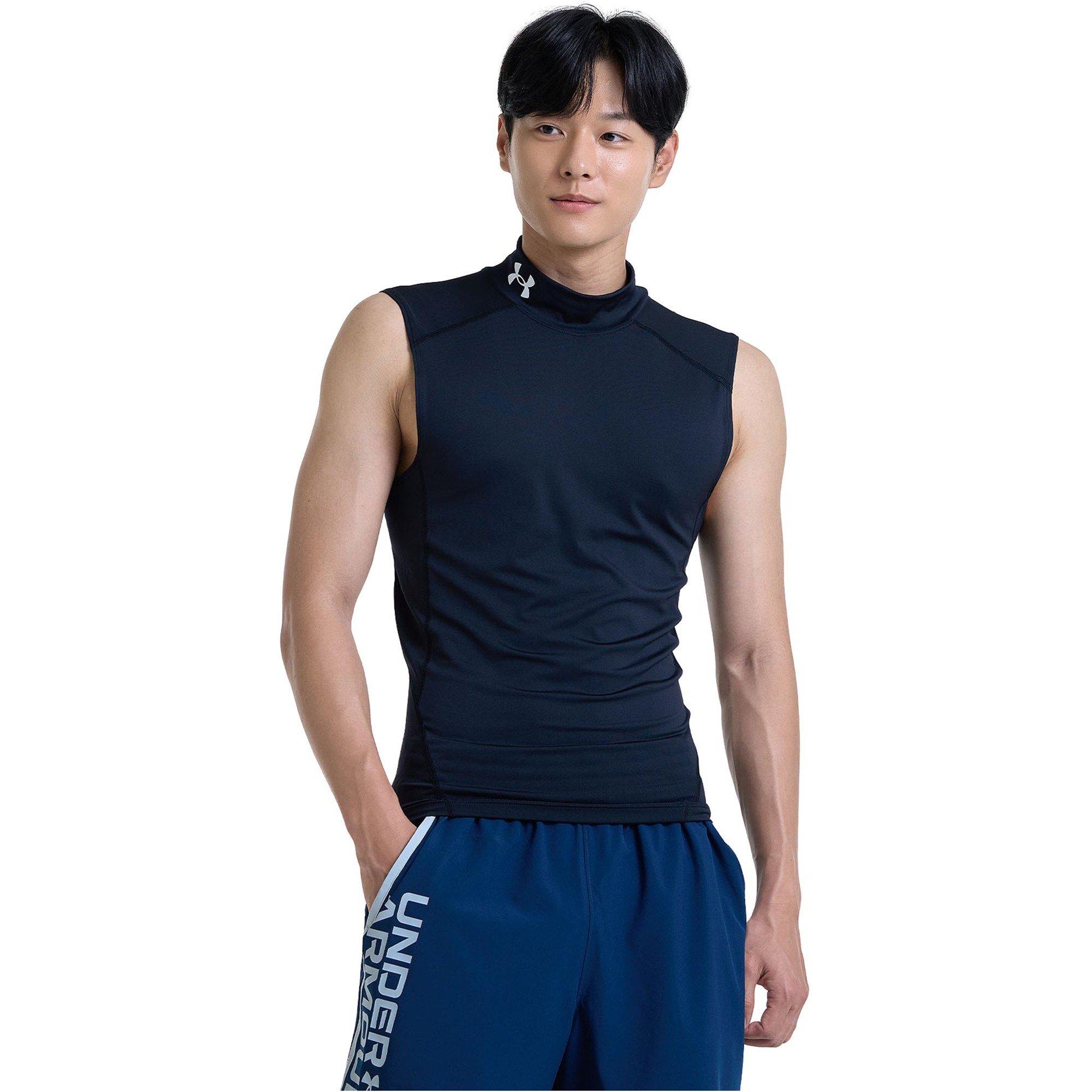 Black/White - Under Armour - Men's Comp Mock Baselayer Top - 5