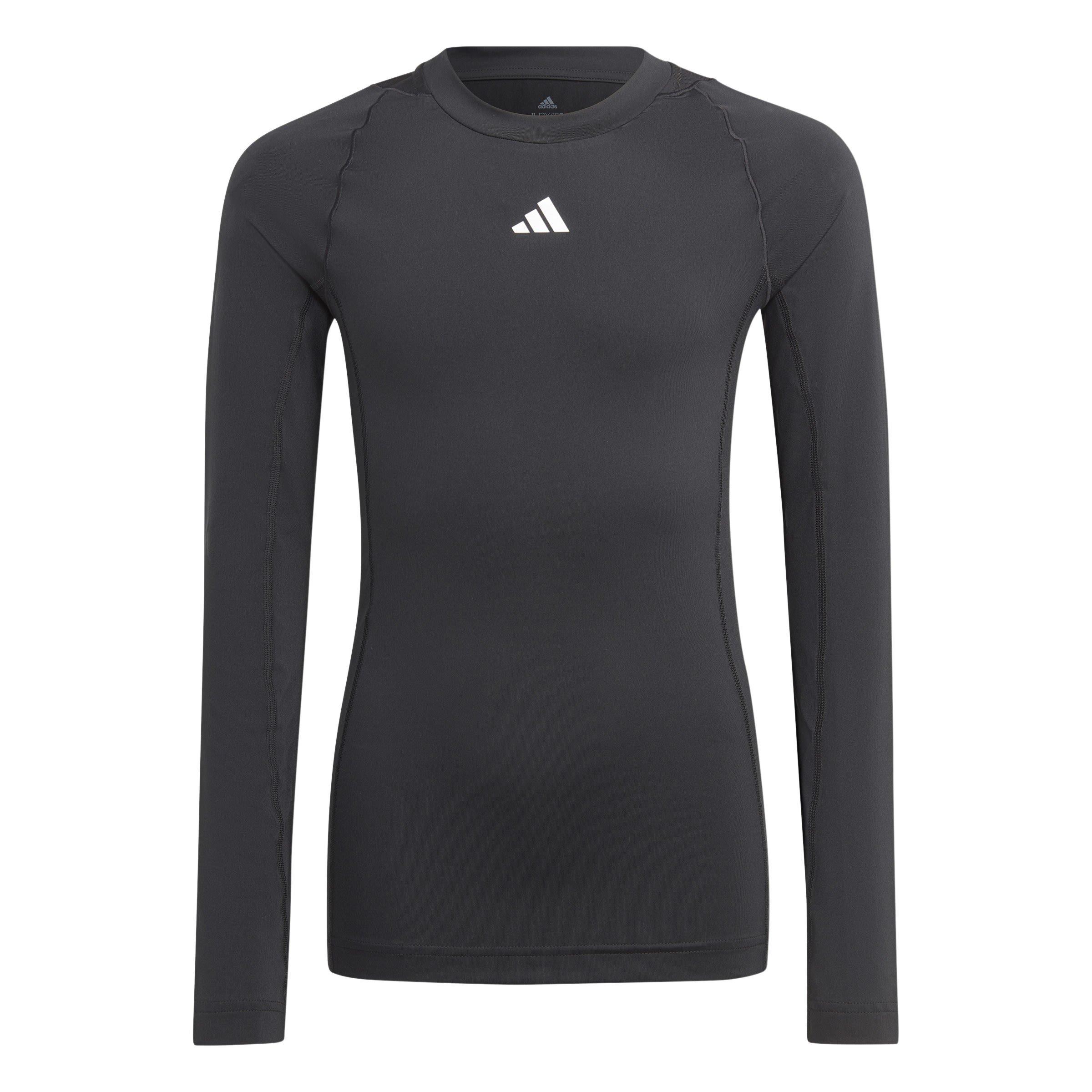 Adidas Boys Techfit Aeroready Long Sleeve Top Juniors - Black - 7-8 Years
