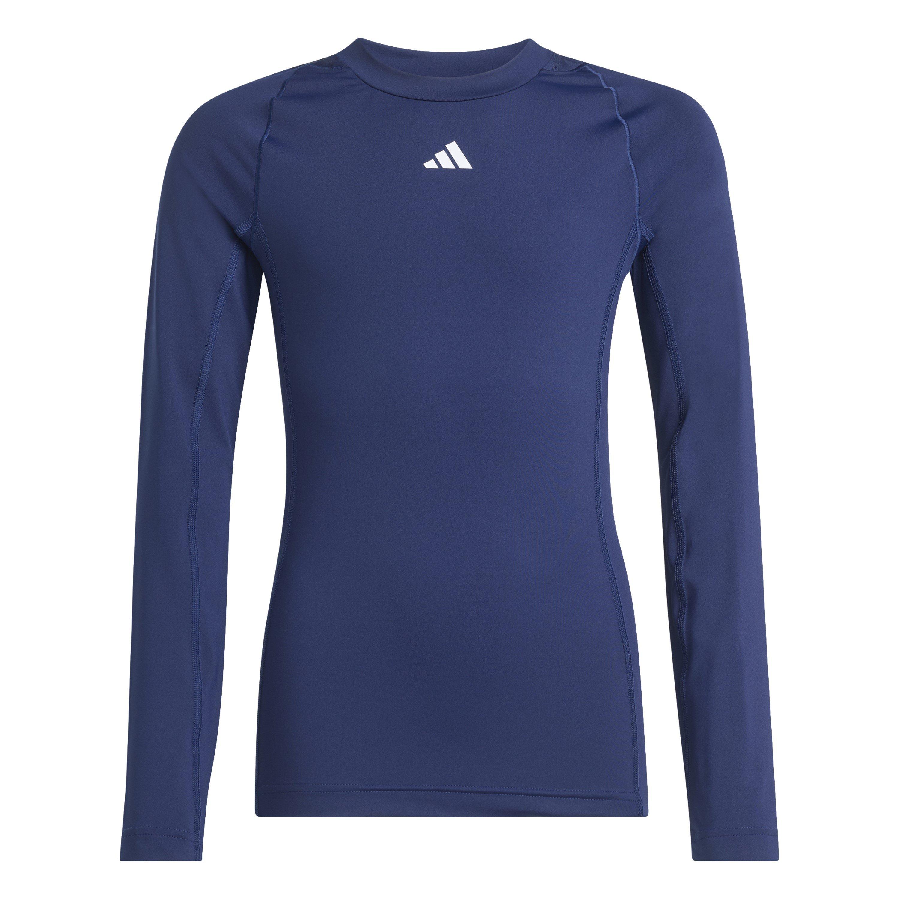 Adidas Boys Techfit Aeroready Long Sleeve Top Juniors - Navy Blue - 9-10 Years