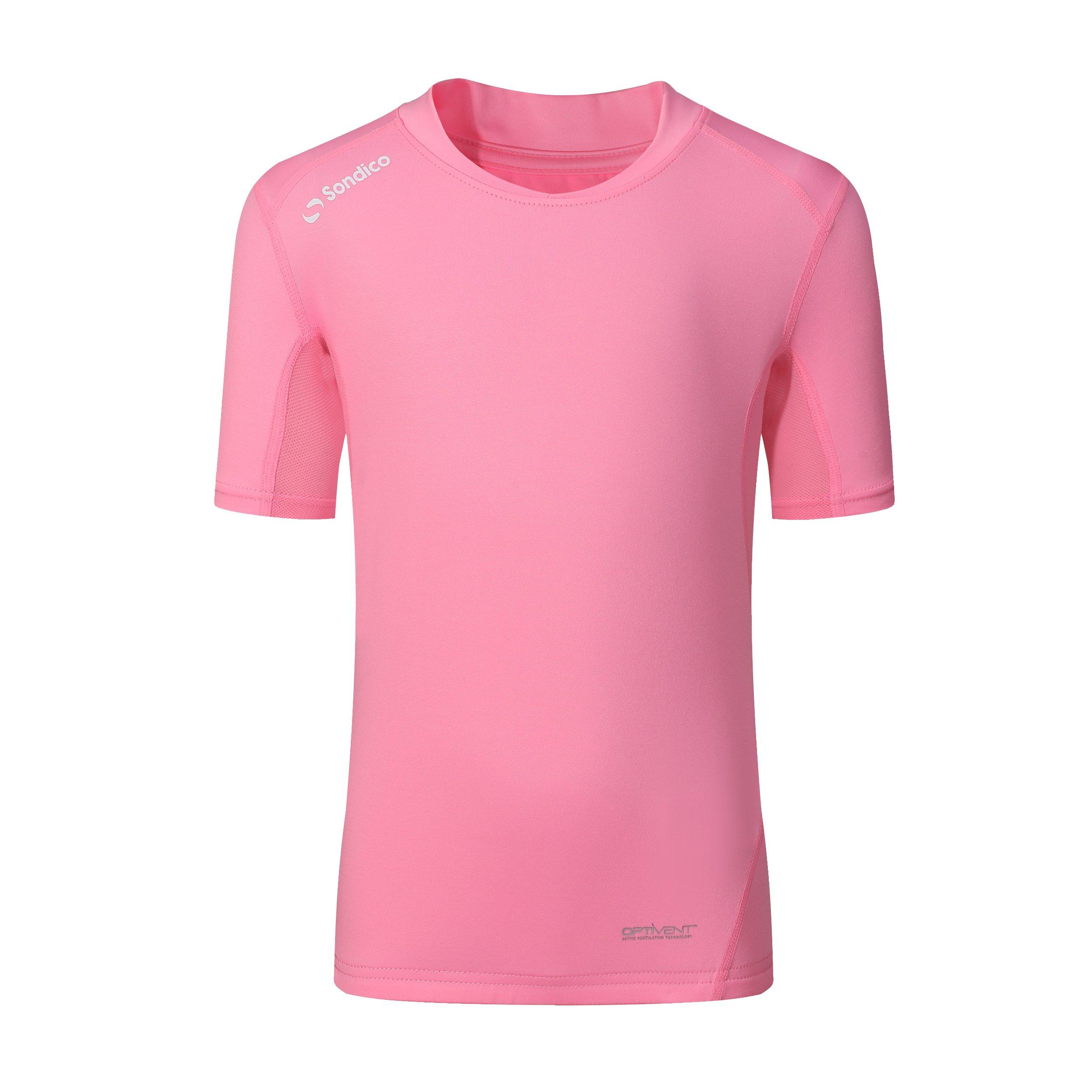 Sondico Girls Core Baselayer Short Sleeves Junior - Light Pink - 13 (XL)