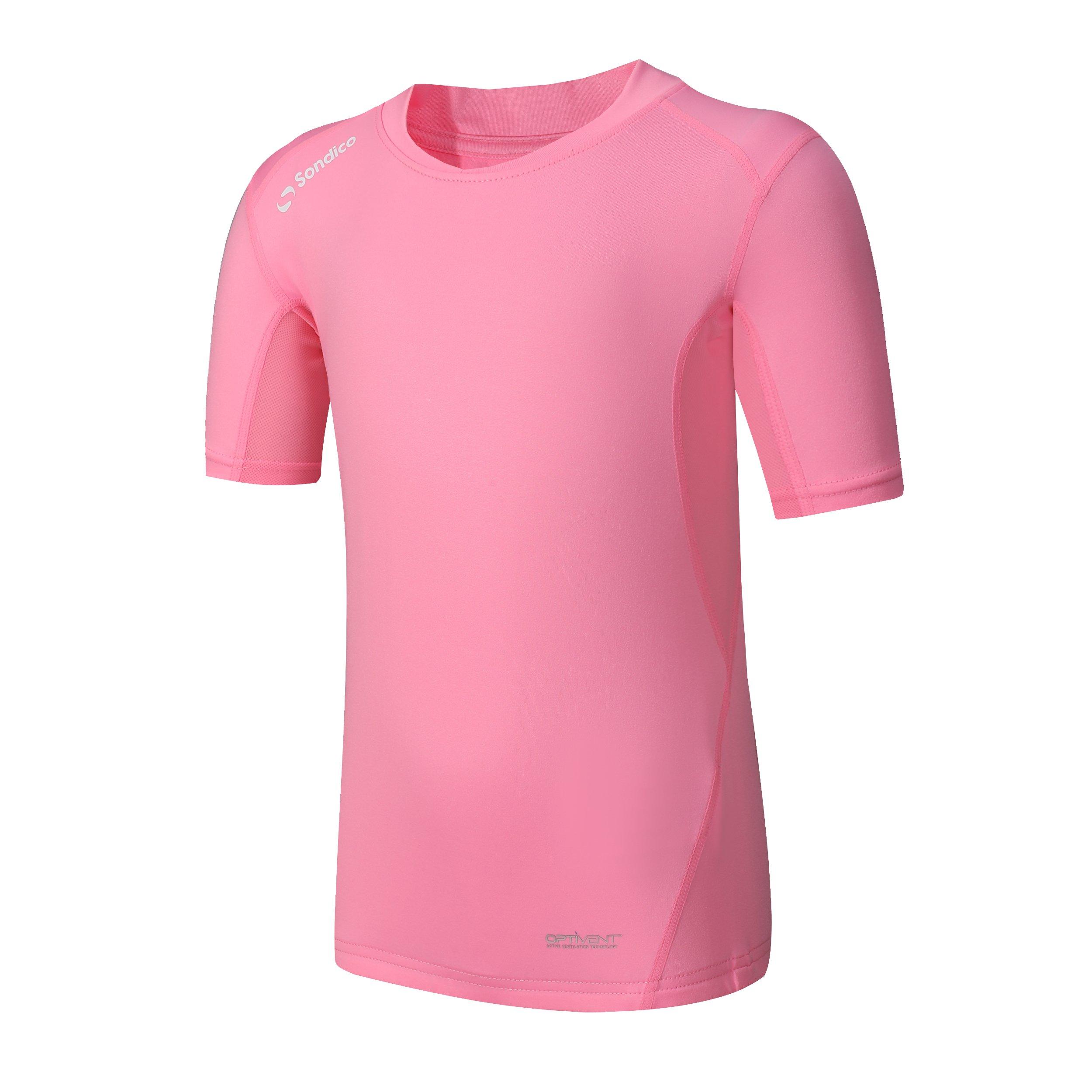 Light Pink - Sondico - Core Baselayer Short Sleeves Junior Girls - 2
