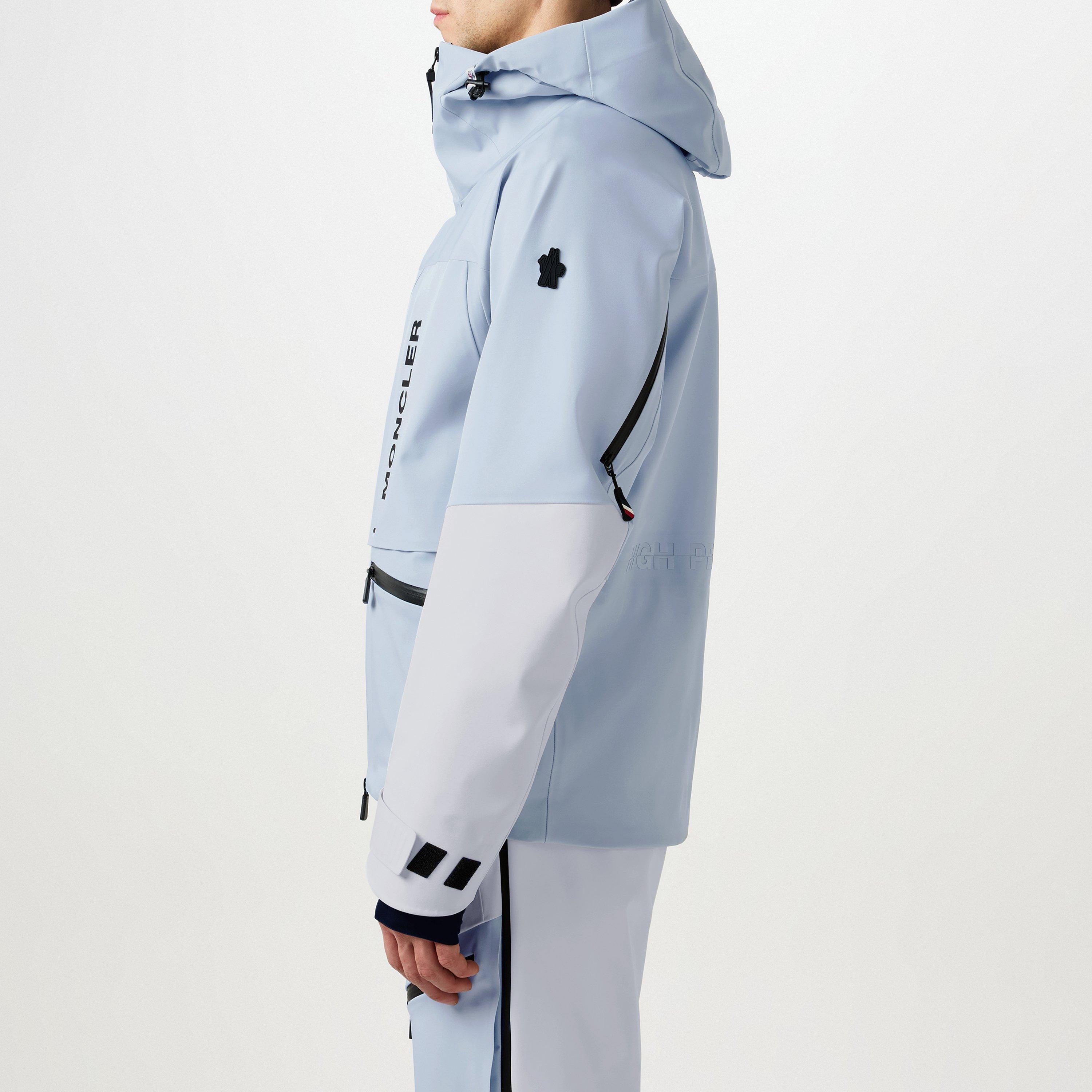 Blue White P50 - Moncler Grenoble - Men's Fussen Hooded Water-Repellent Windproof Full Zip Ski Jacket - 2