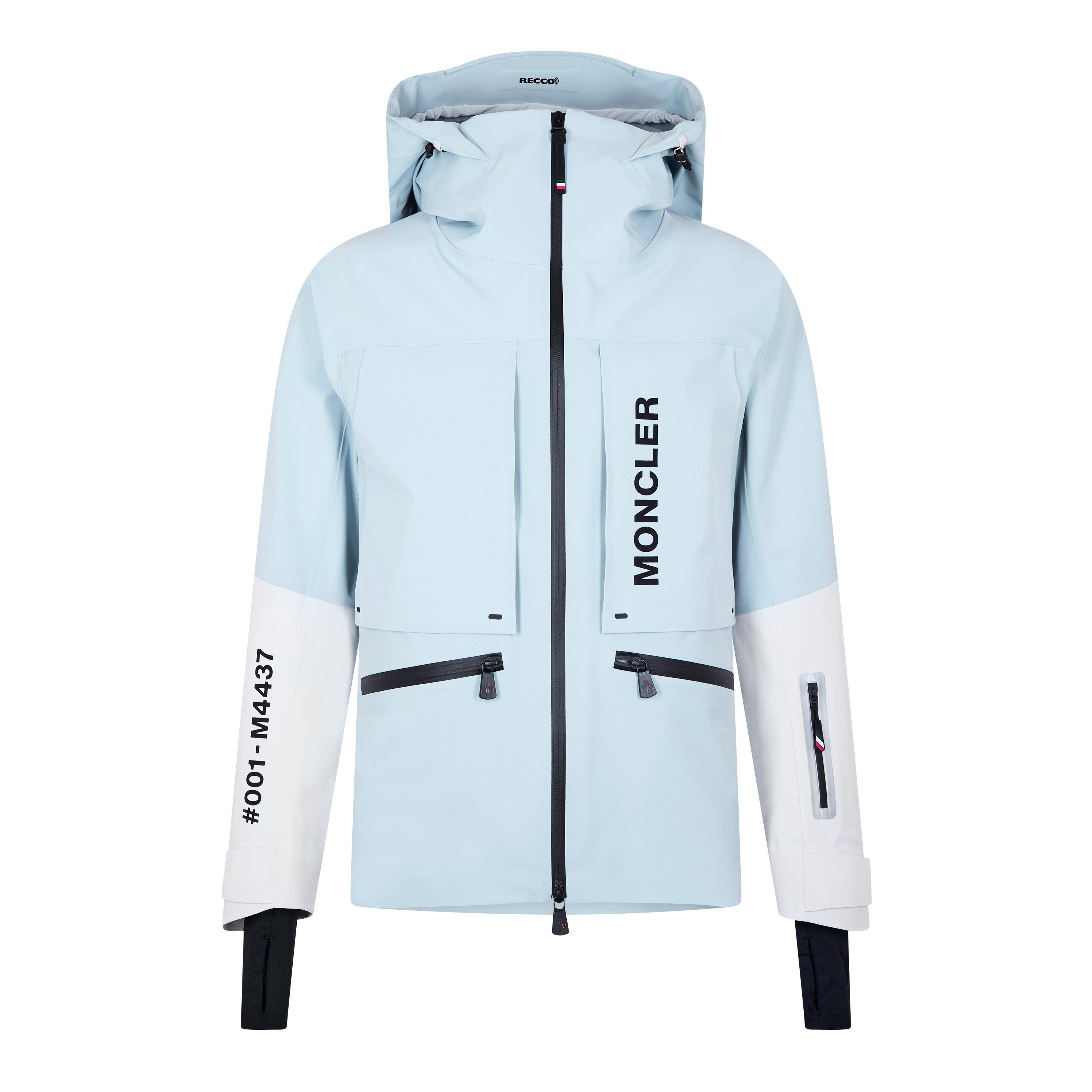 Blue White P50 - Moncler Grenoble - Men's Fussen Hooded Water-Repellent Windproof Full Zip Ski Jacket - 5
