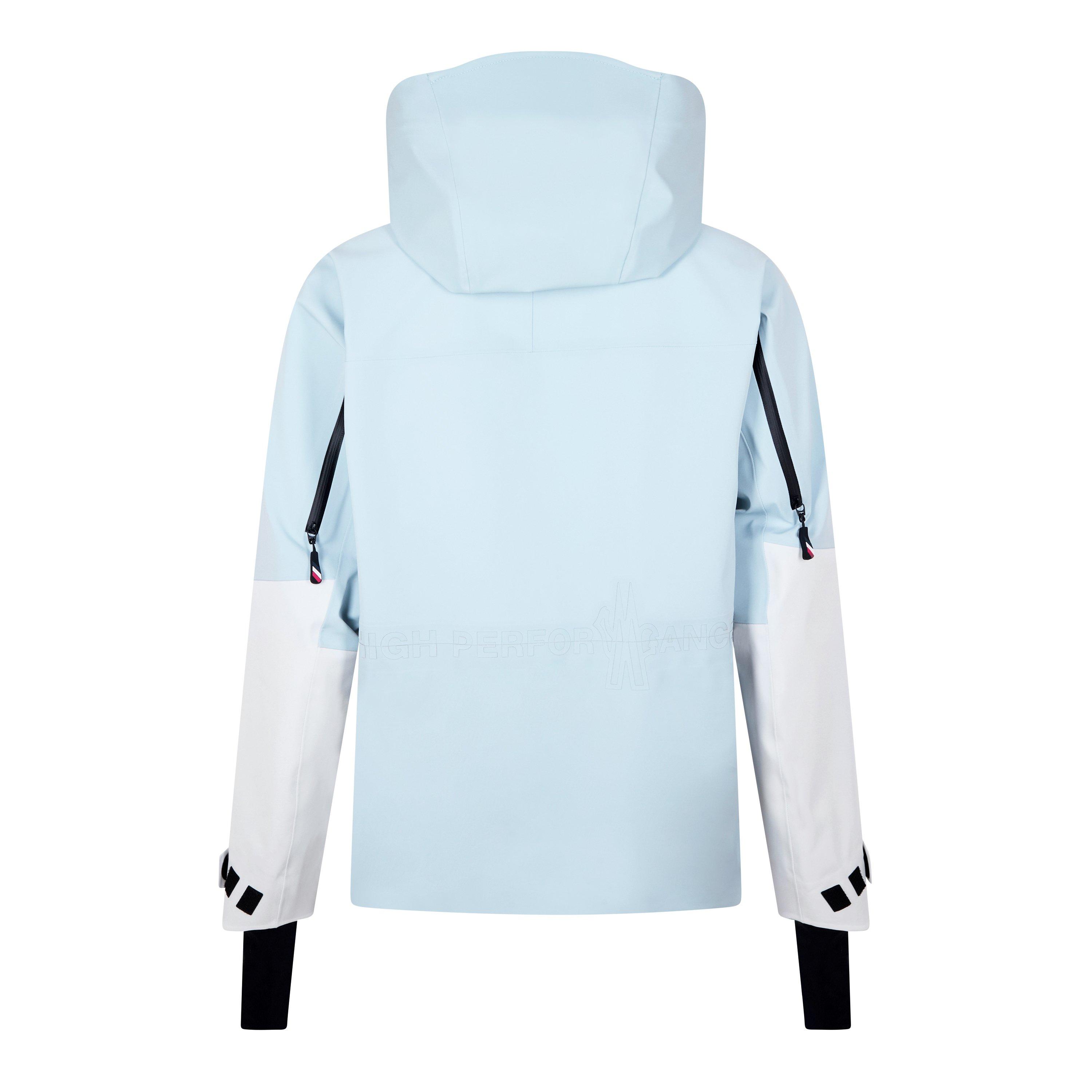 Blue White P50 - Moncler Grenoble - Men's Fussen Hooded Water-Repellent Windproof Full Zip Ski Jacket - 6