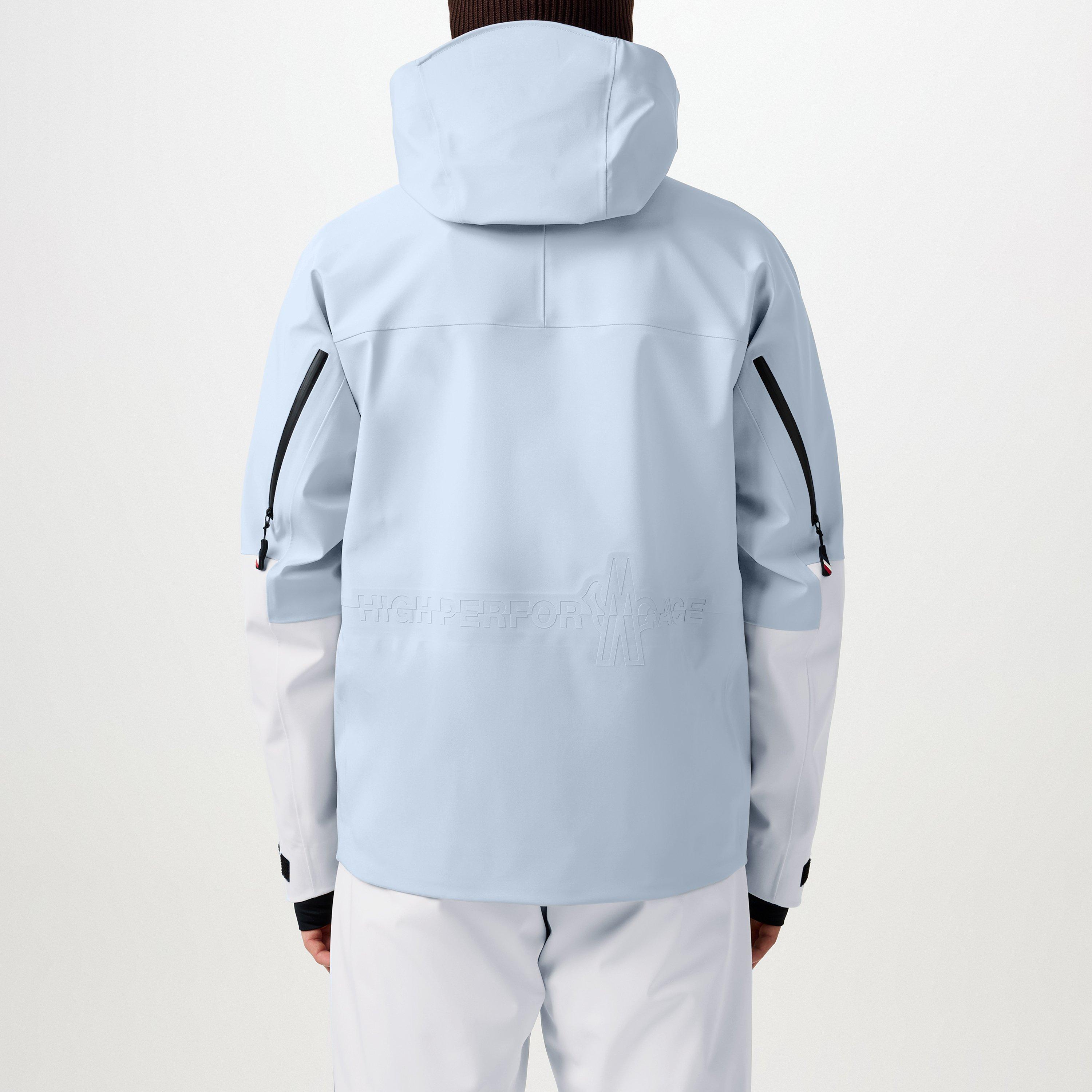 Blue White P50 - Moncler Grenoble - Men's Fussen Hooded Water-Repellent Windproof Full Zip Ski Jacket - 3