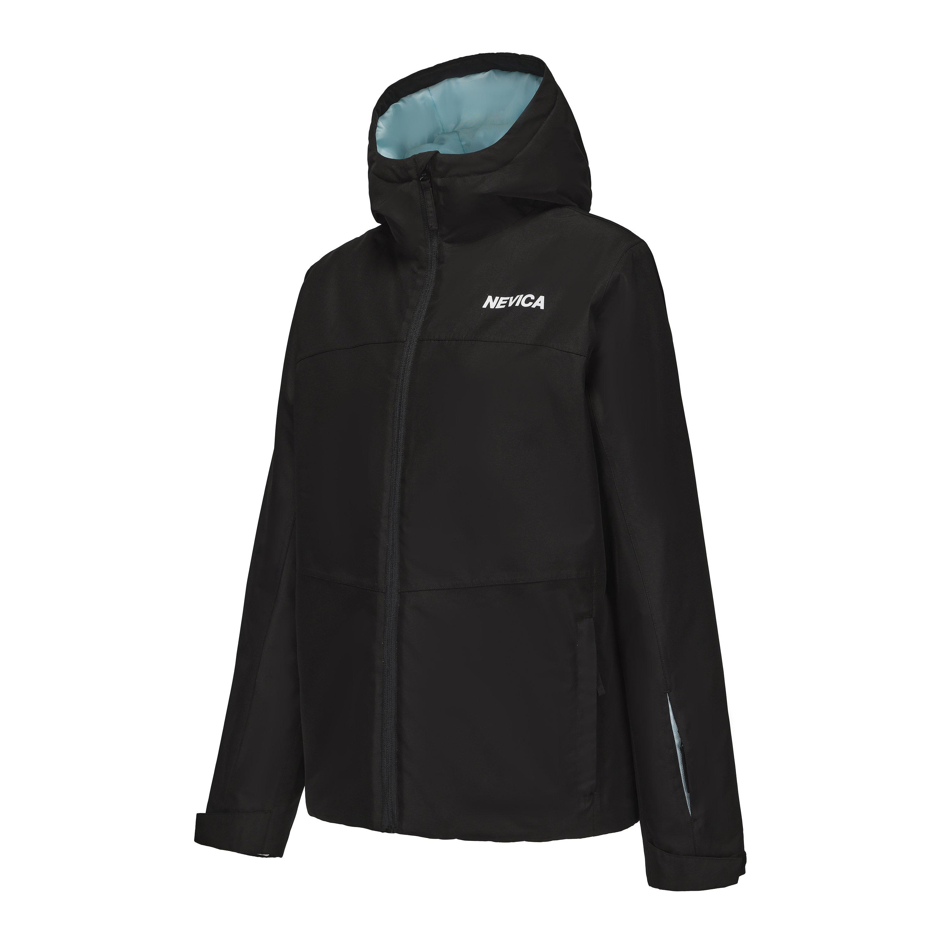 Black - Nevica - Waterproof Windproof Hooded Ski Jacket - 3