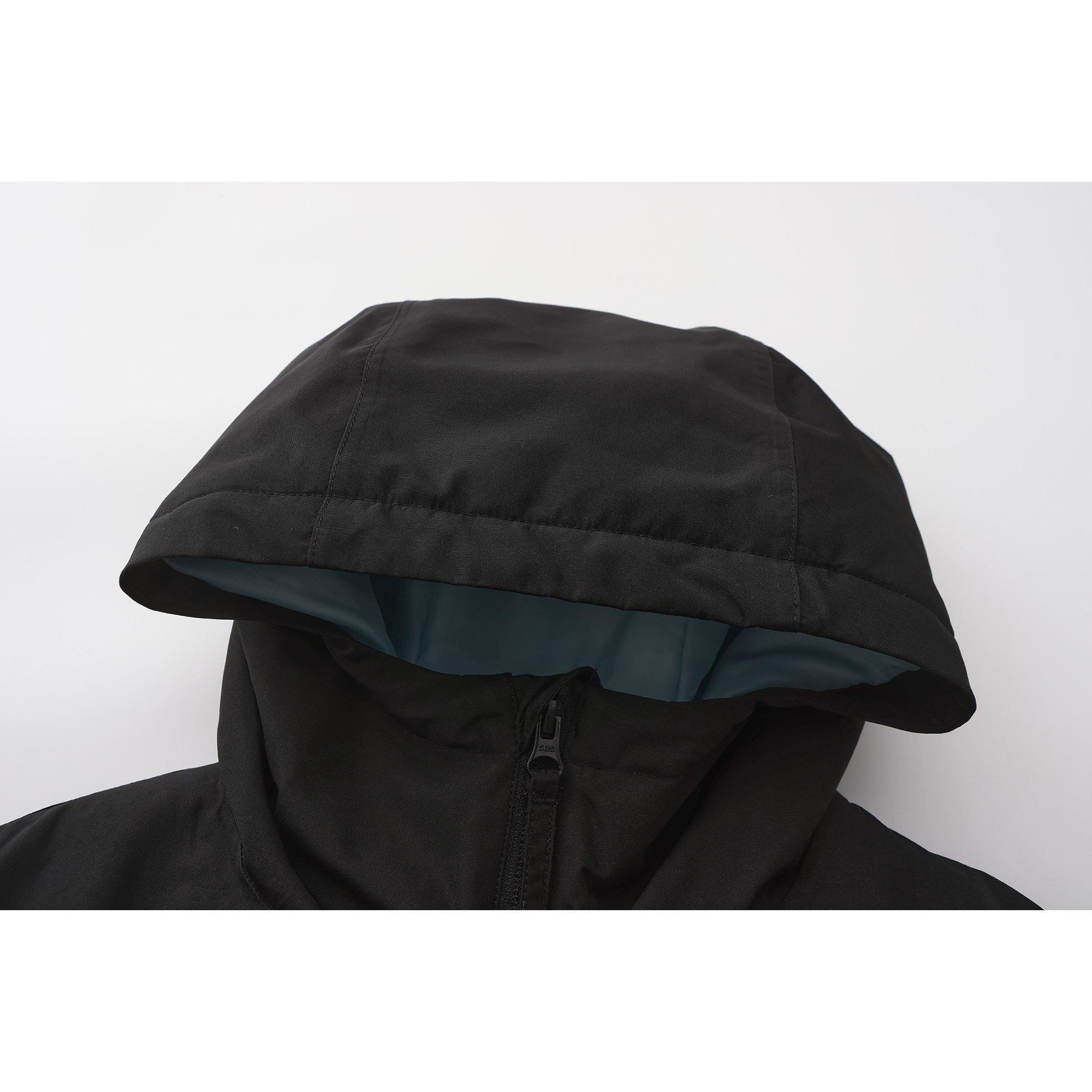 Black - Nevica - Waterproof Windproof Hooded Ski Jacket - 5