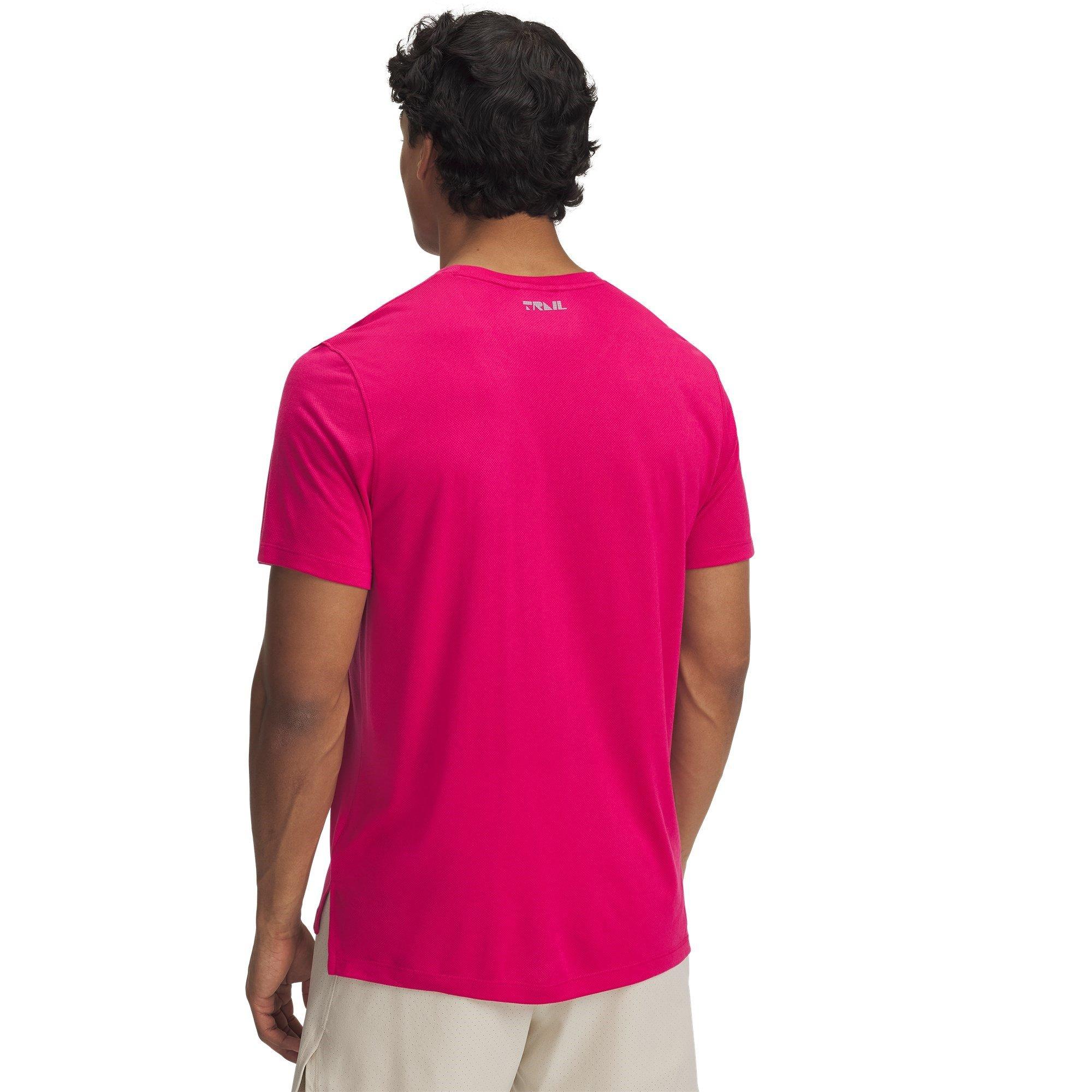 Pink - Under Armour - Trail Run Short-Sleeve Shirt - 2