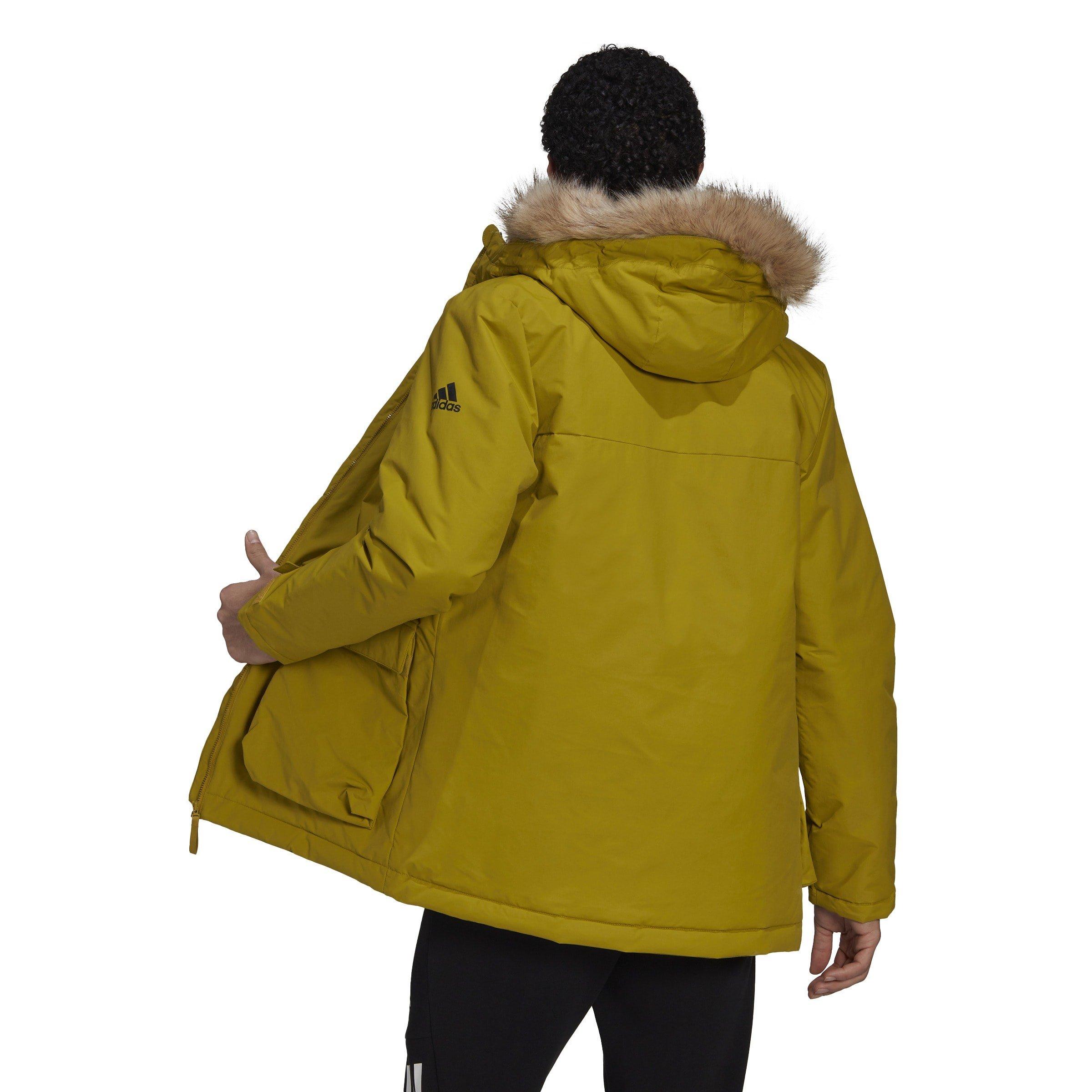 Pulse Olive - adidas - Utilitas Hooded Parka Jacket Mens - 3