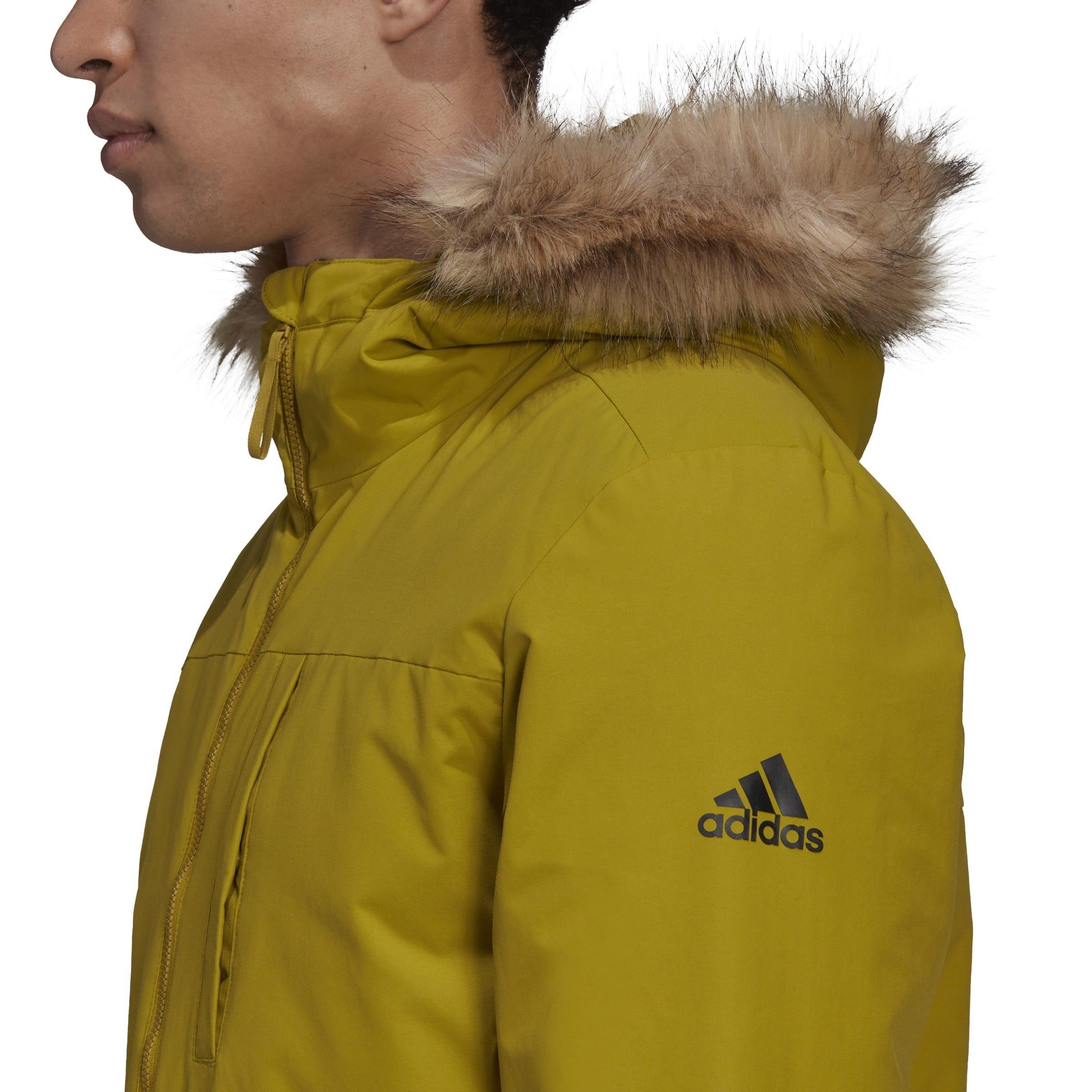 Pulse Olive - adidas - Utilitas Hooded Parka Jacket Mens - 5