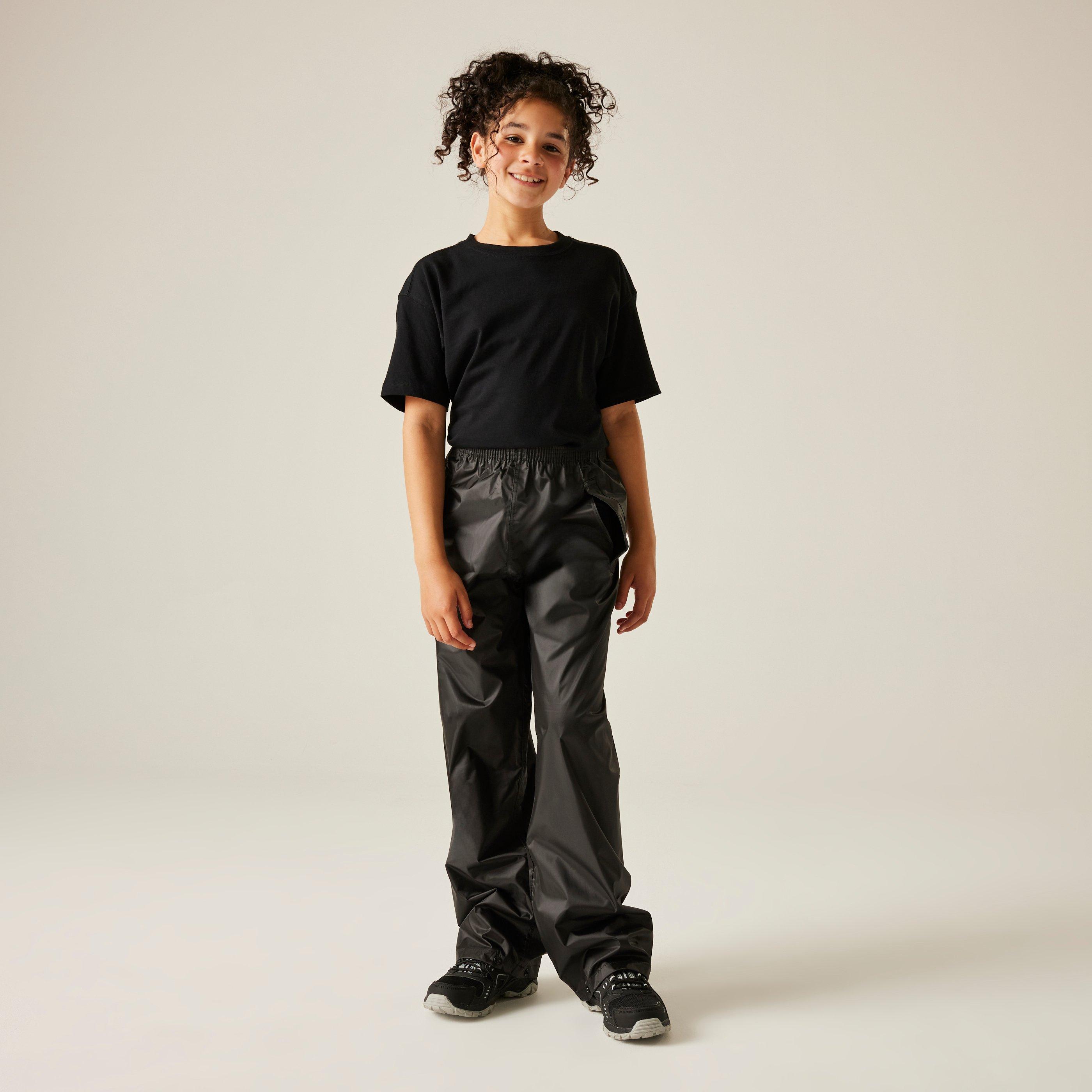 Black - Regatta - Kids Stormbreak Waterproof Overtrouser - 2