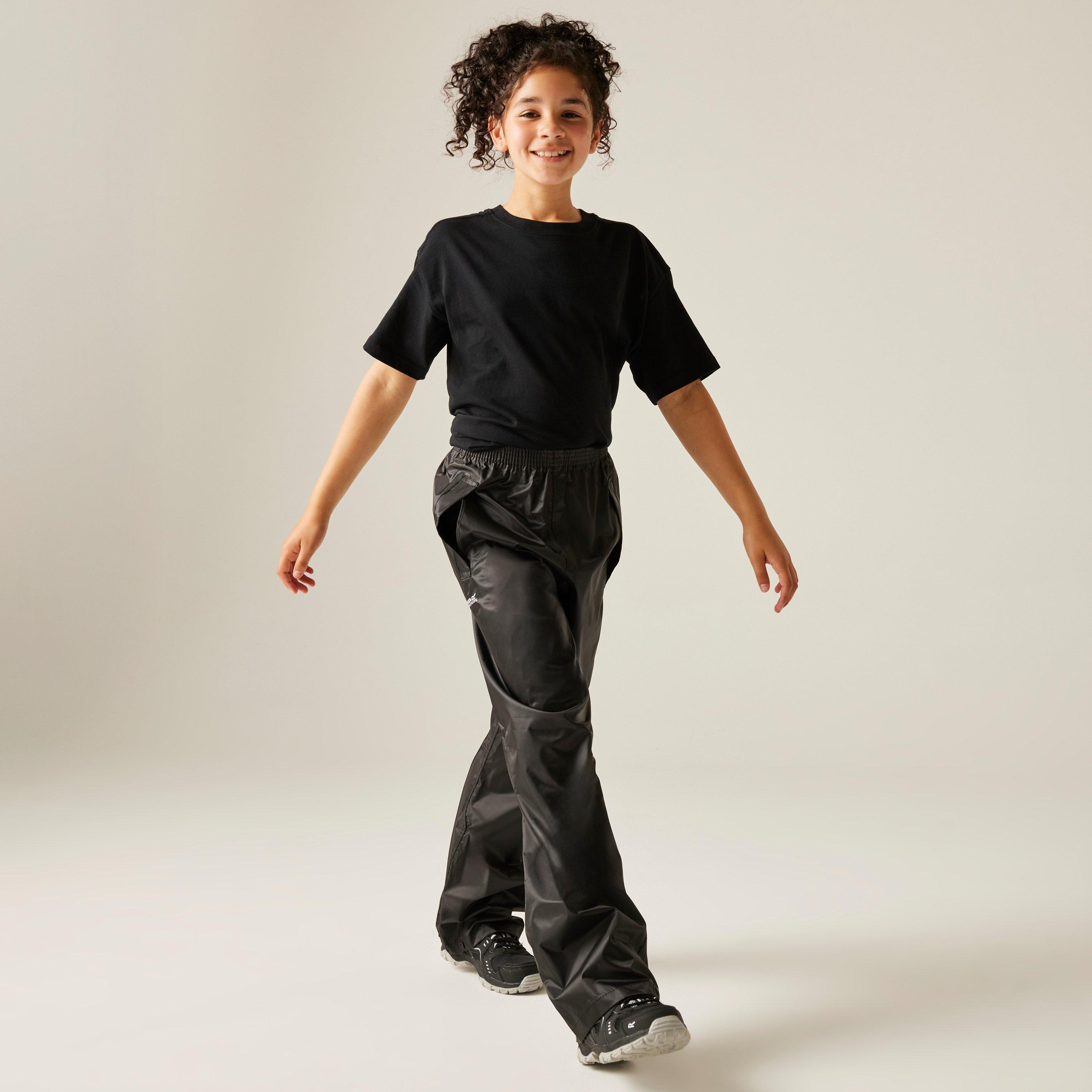 Black - Regatta - Kids Stormbreak Waterproof Overtrouser - 4