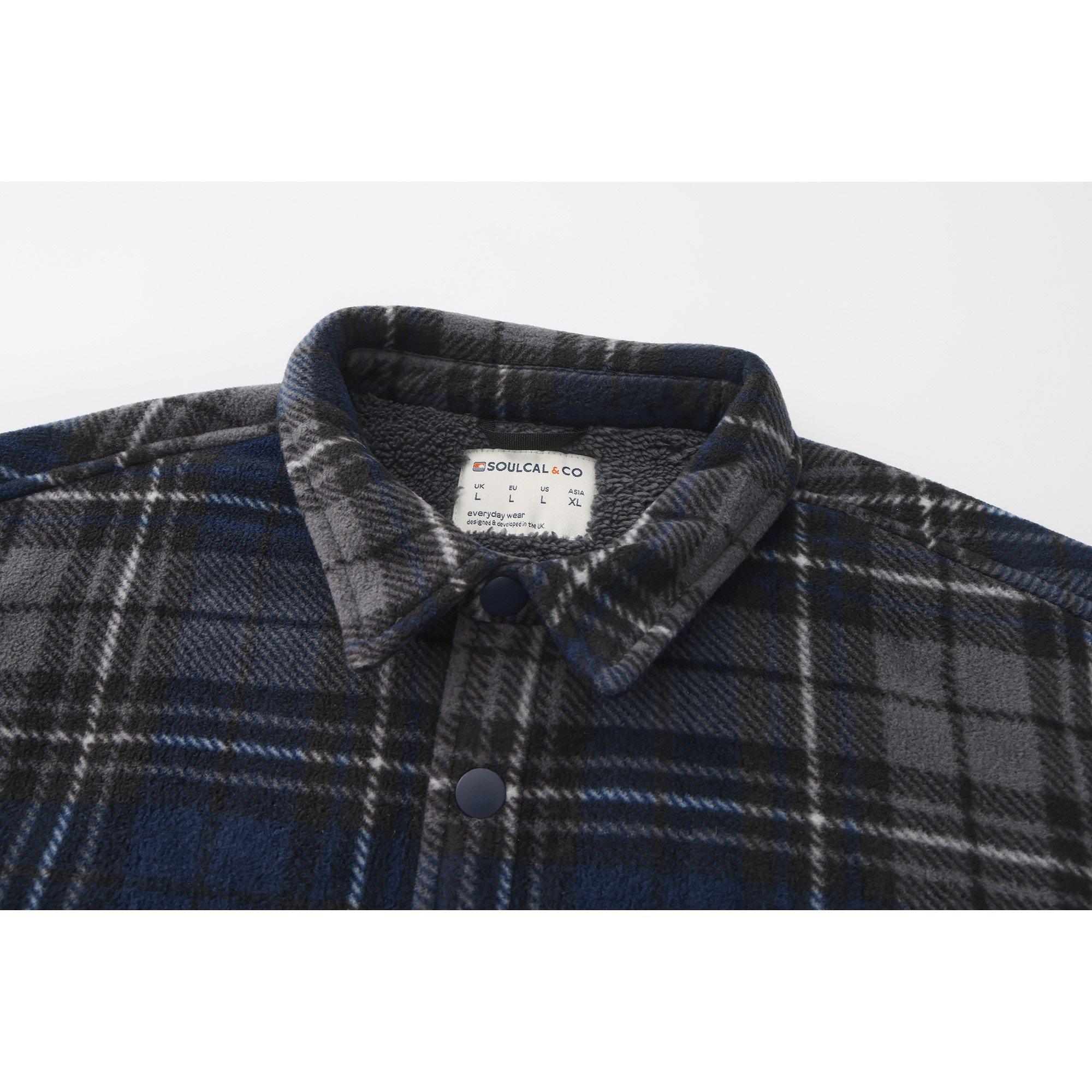 Marineblauw - SoulCal - Fleece Jacket Mens - 4