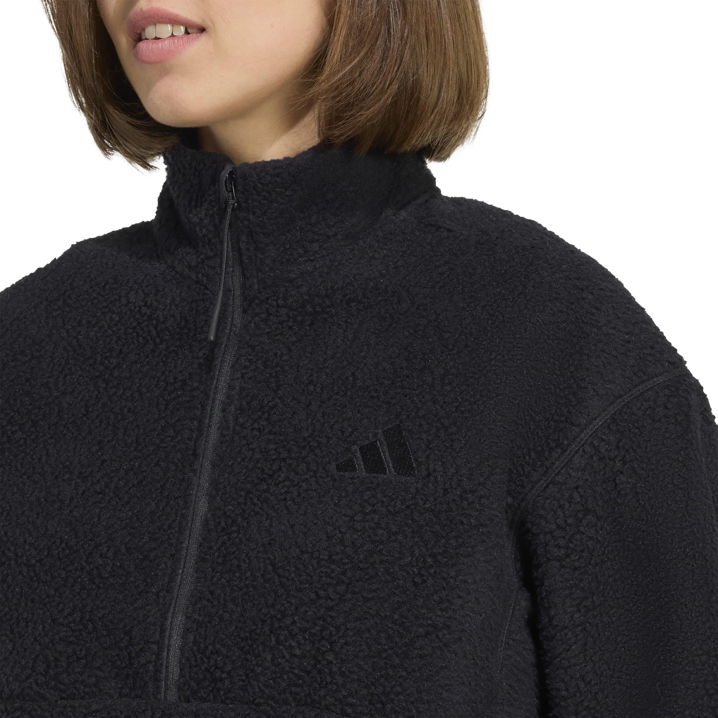 Crna - adidas - quarter Zip Fleece - 4