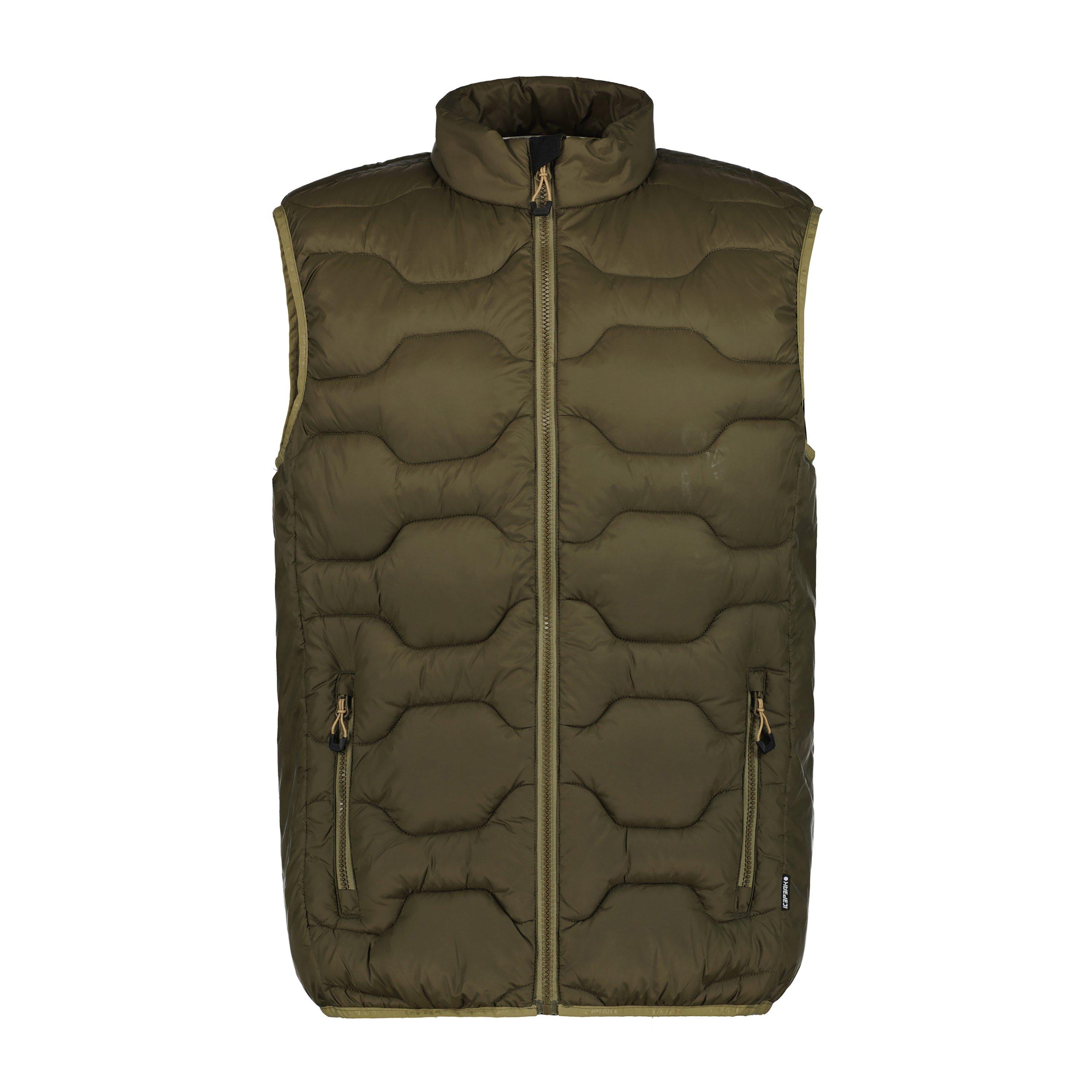 Dark Olive - Icepeak - Men's Mertzon Insulated Sleeveless Gilet - 1
