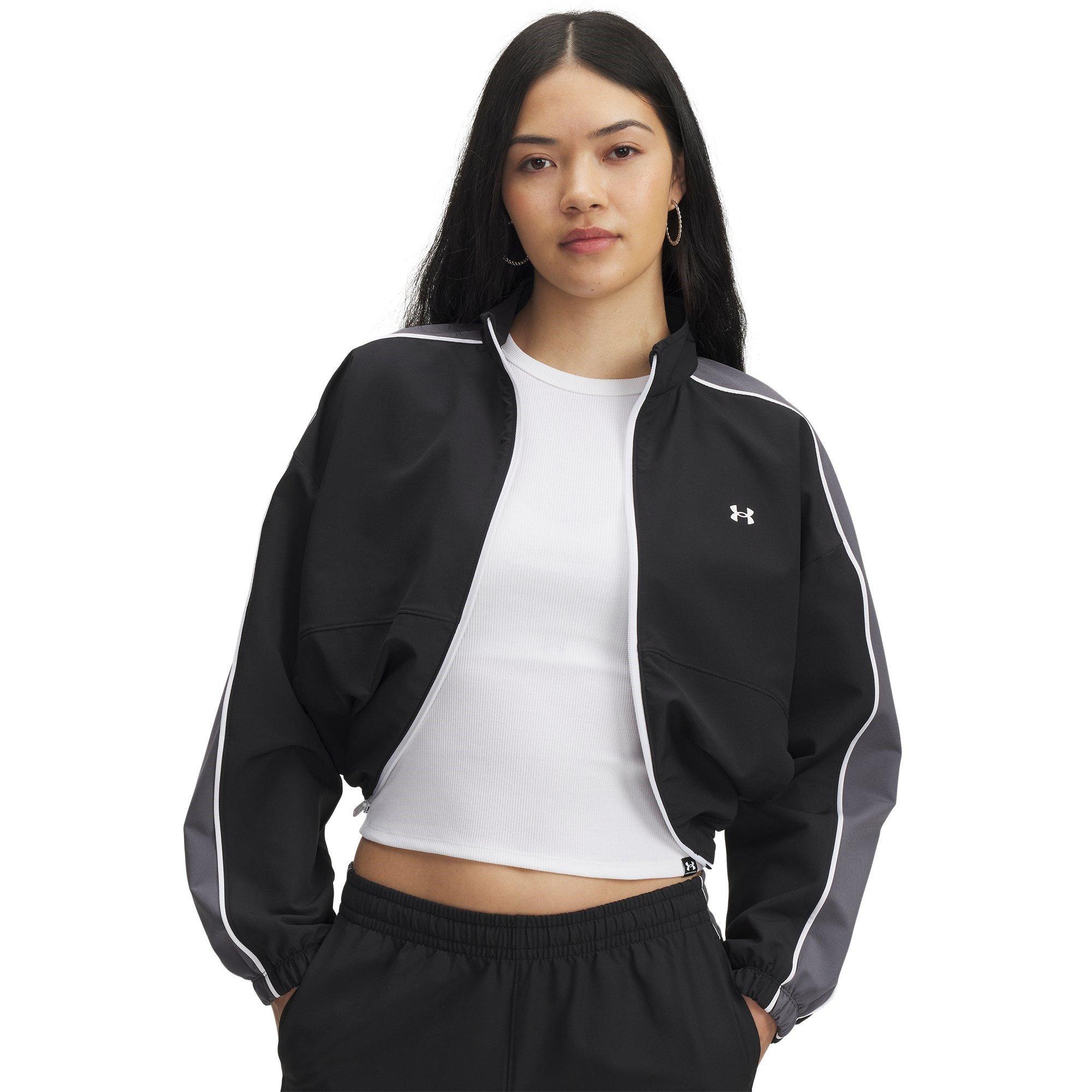 Black - Under Armour - Women's Rival Woven 1/4 Zip Fleece - 1