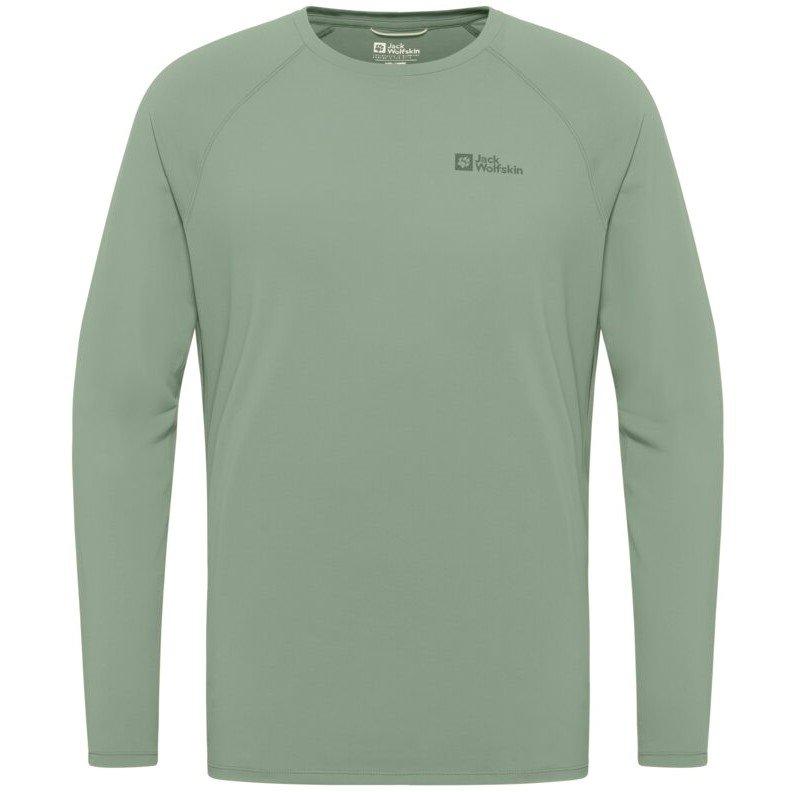 Jack Wolfskin Men's Prelight Long Sleeve Performance T-Shirt - Eucalyptus - Large