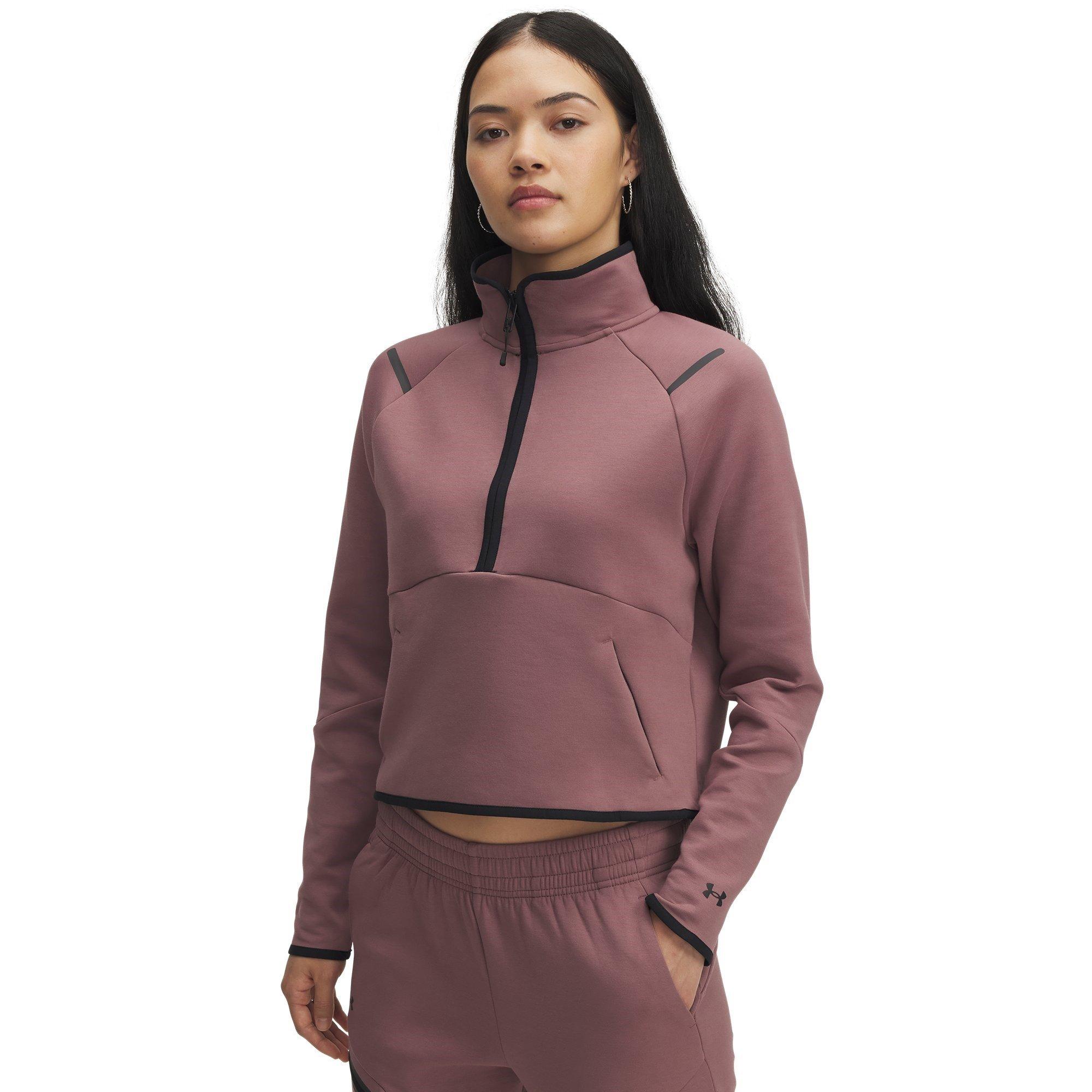 Under Armour Women's Unstoppable 1/4 Zip Fleece - Maroon Mist - 12 (M)