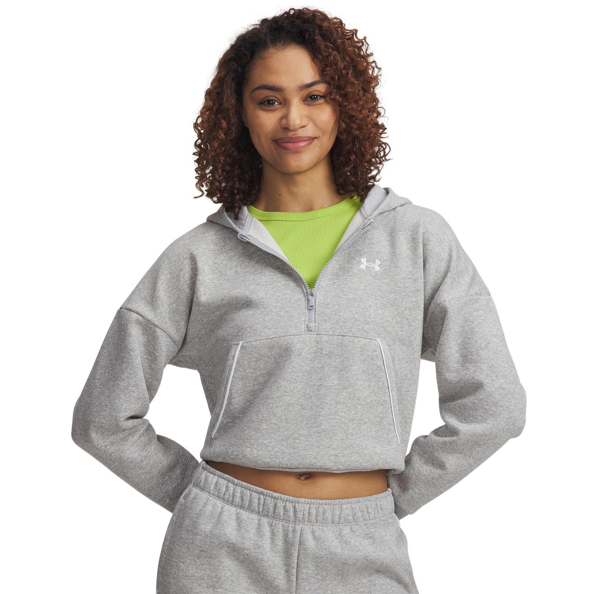 Mod Grey/Heathr - Under Armour - Women's Rival Pipe 1/4 Zip Fleece - 3
