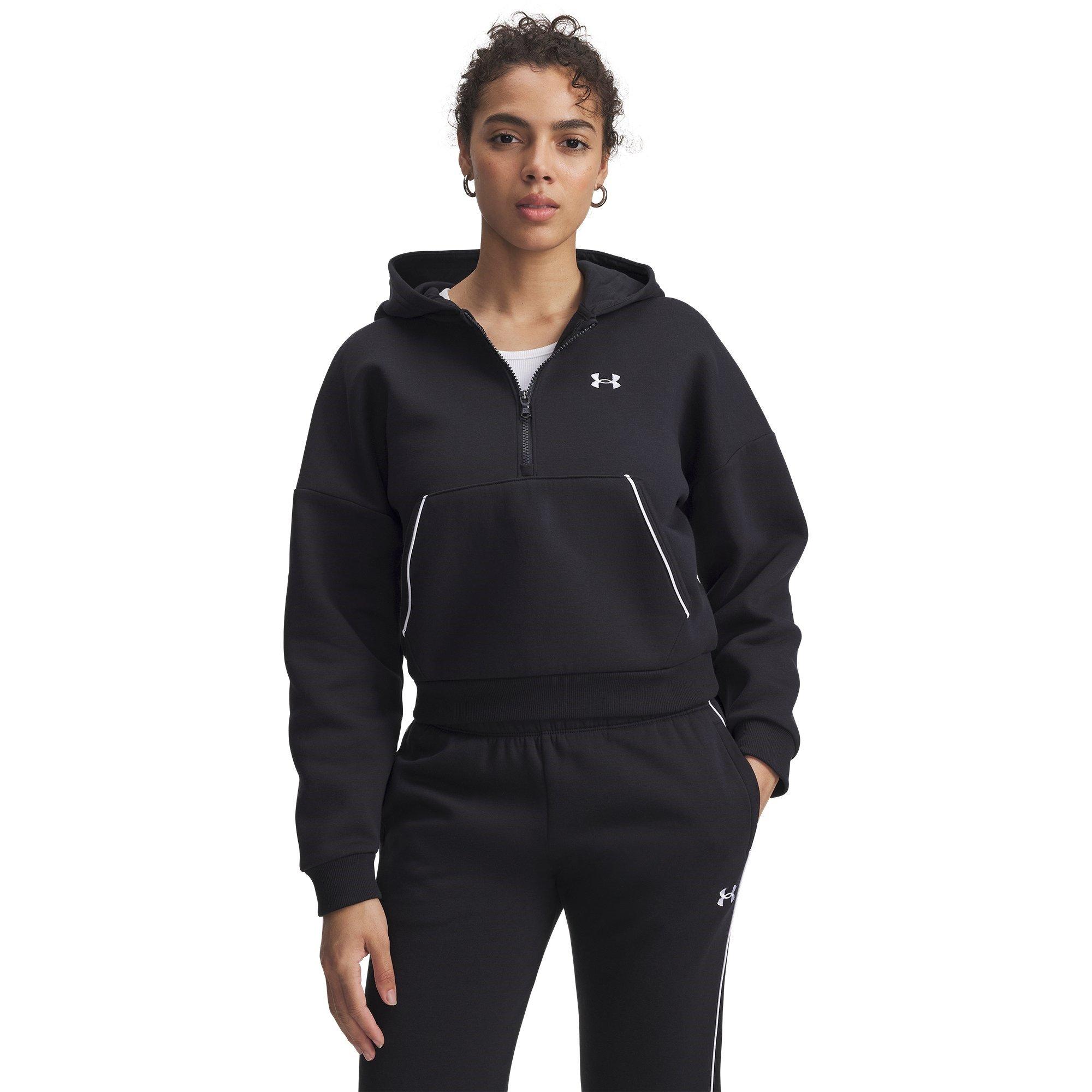 Zwart - Under Armour - Rival Pipe quarter Zip Fleece - 3