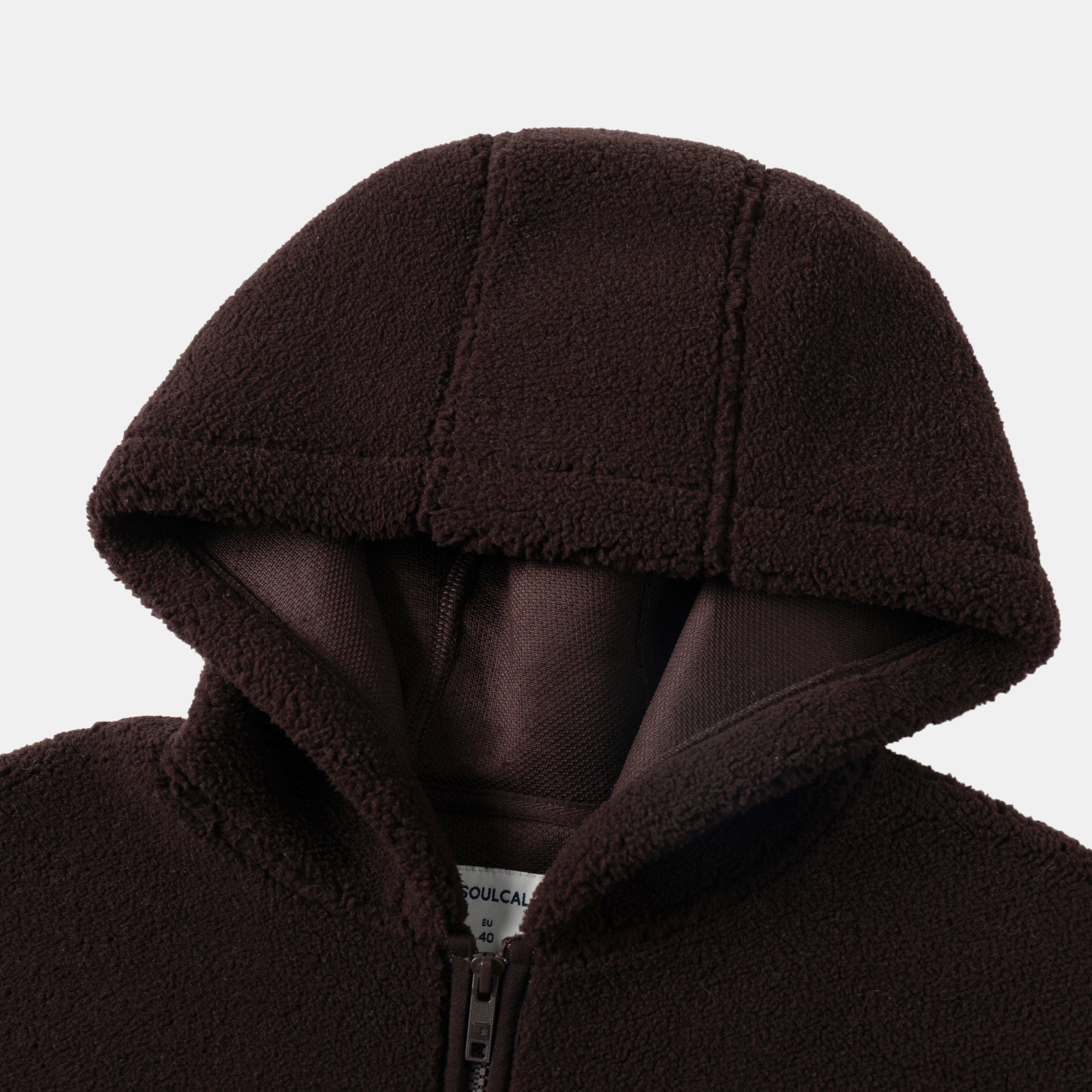 Brown - SoulCal - Womens Soul Borg Hooded Fleece Jacket - 3