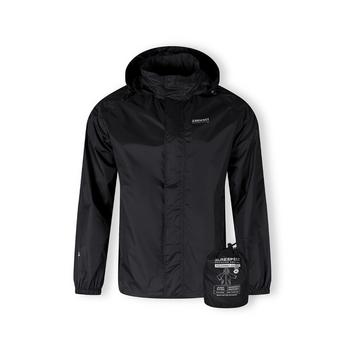 Minoti Men packaway waterproof jacket with zip front black XS 3XL
