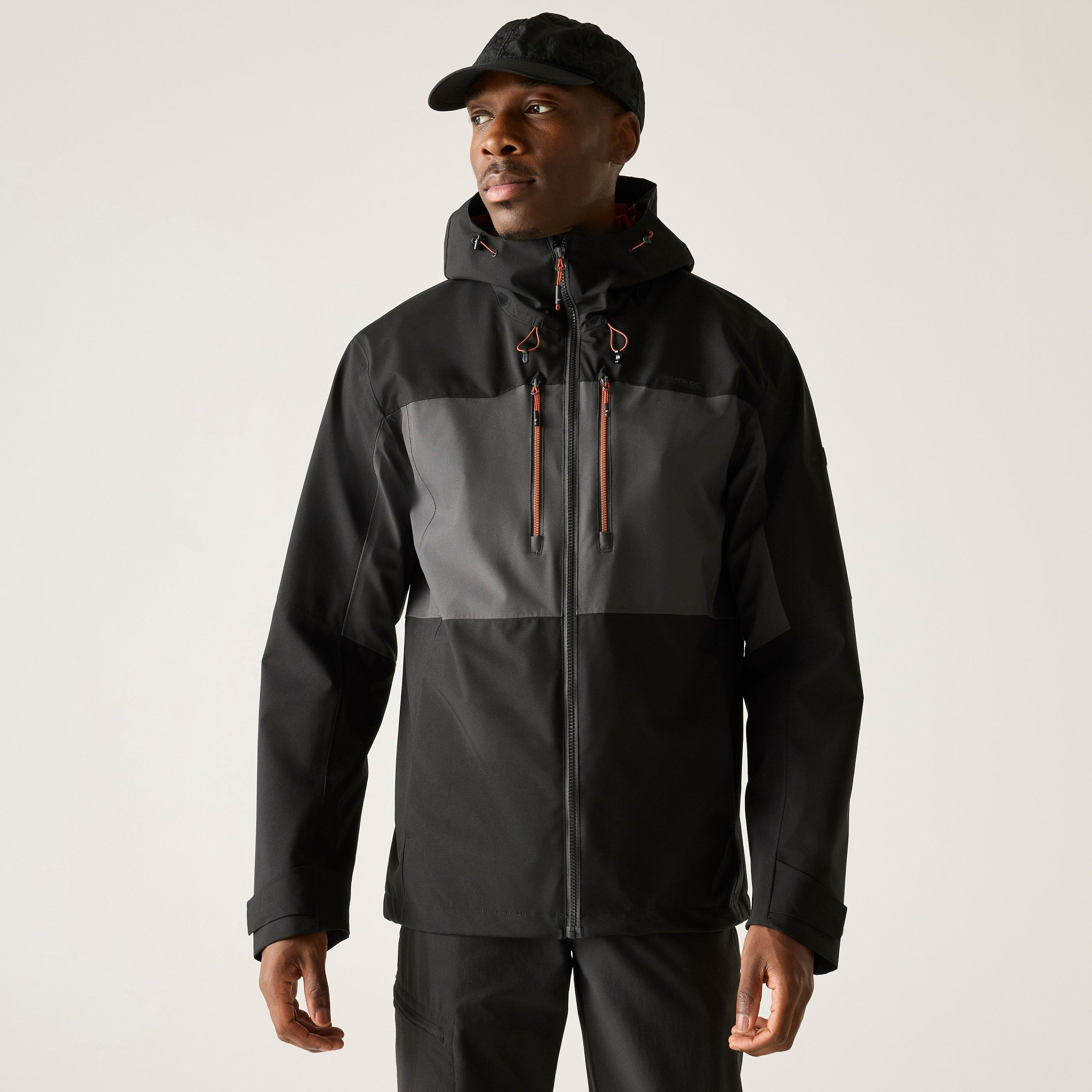 Ash/Blk - Regatta - Men's Maland Waterproof Hooded Jacket - 2