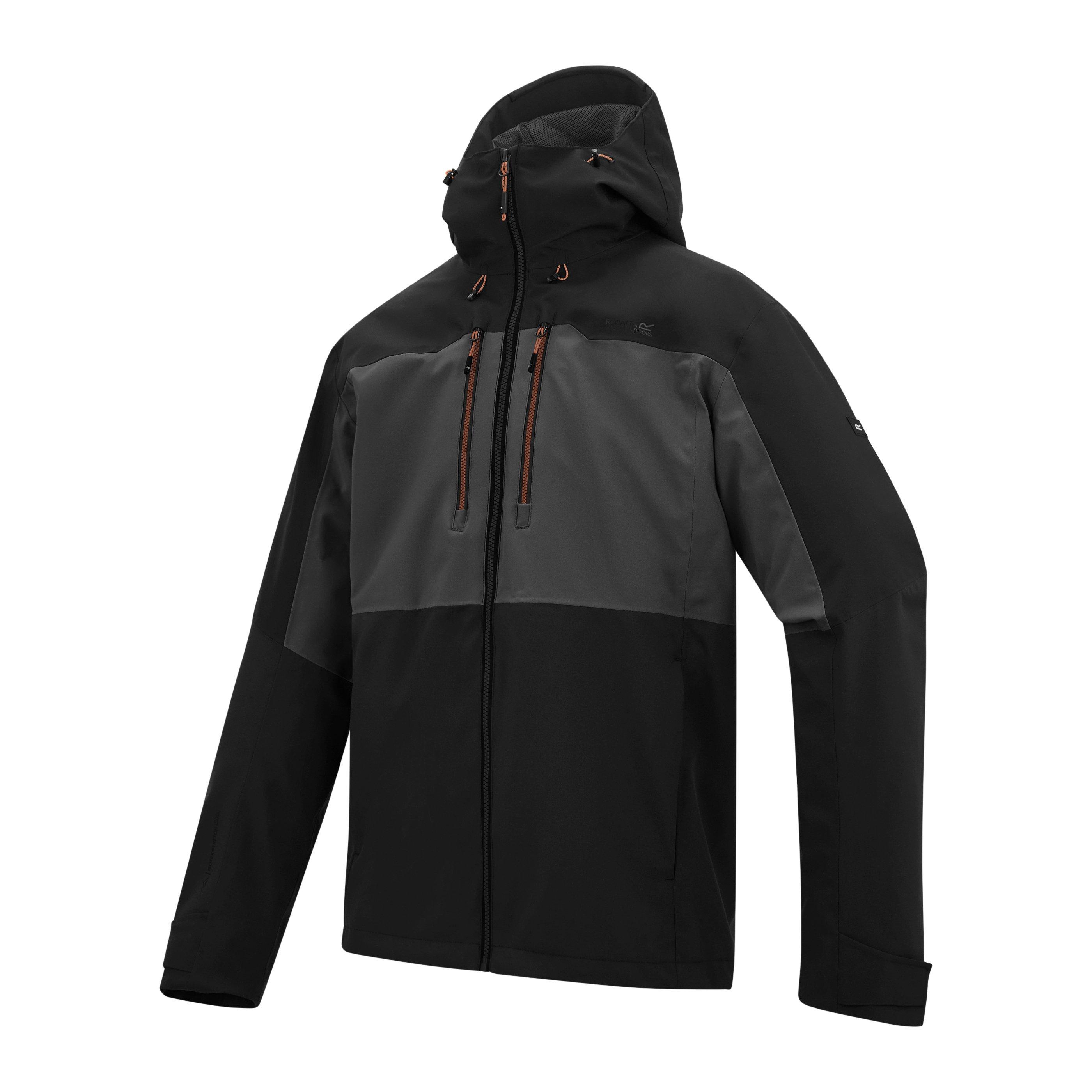 Ash/Blk - Regatta - Men's Maland Waterproof Hooded Jacket - 10