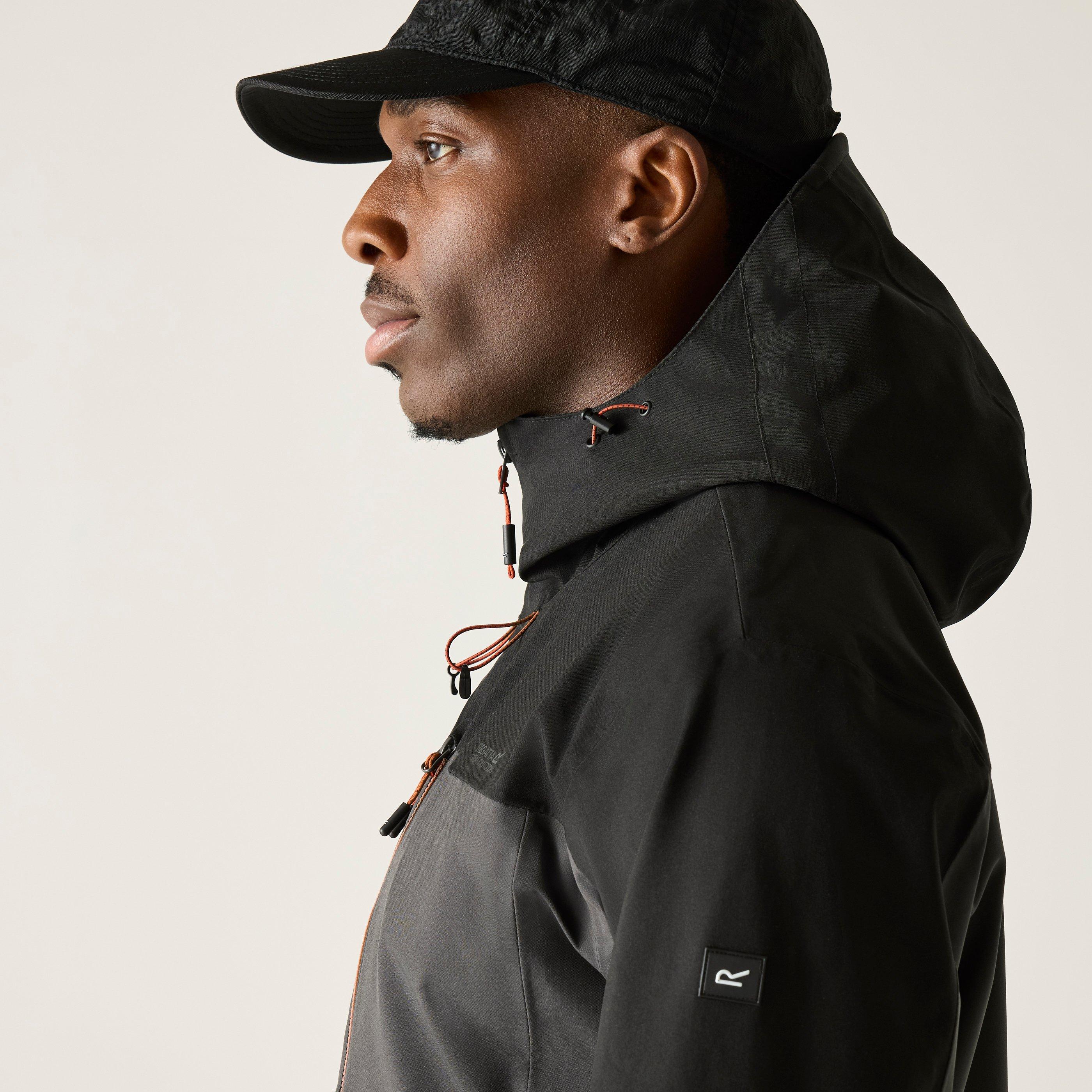 Ash/Blk - Regatta - Men's Maland Waterproof Hooded Jacket - 4