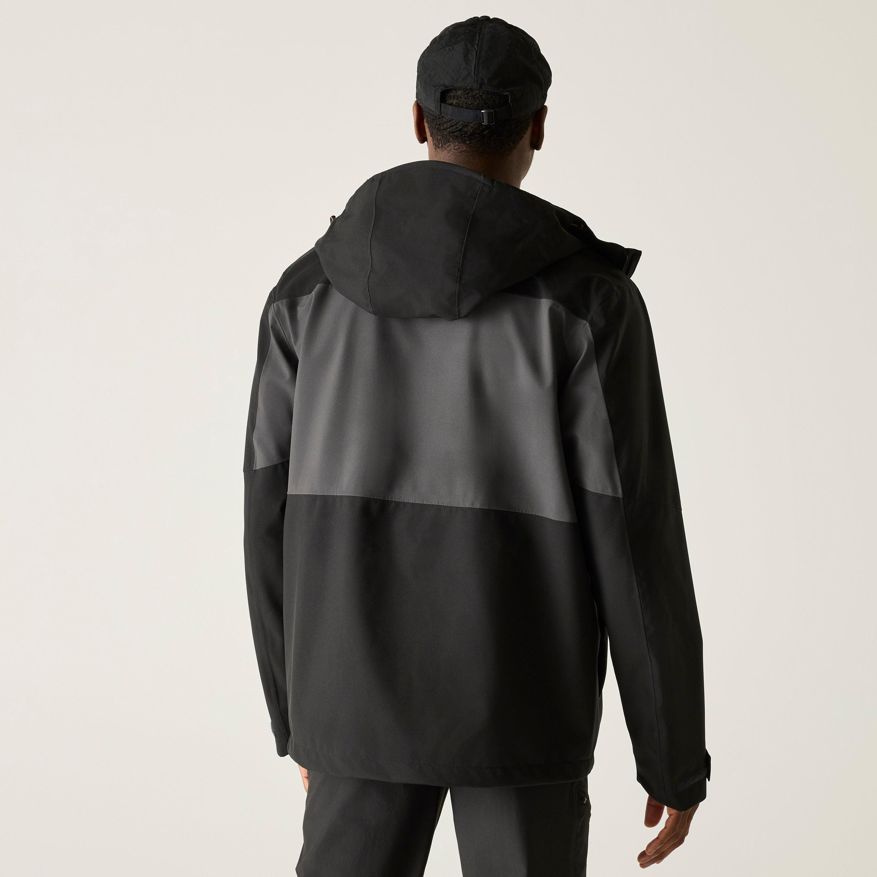 Ash/Blk - Regatta - Men's Maland Waterproof Hooded Jacket - 7