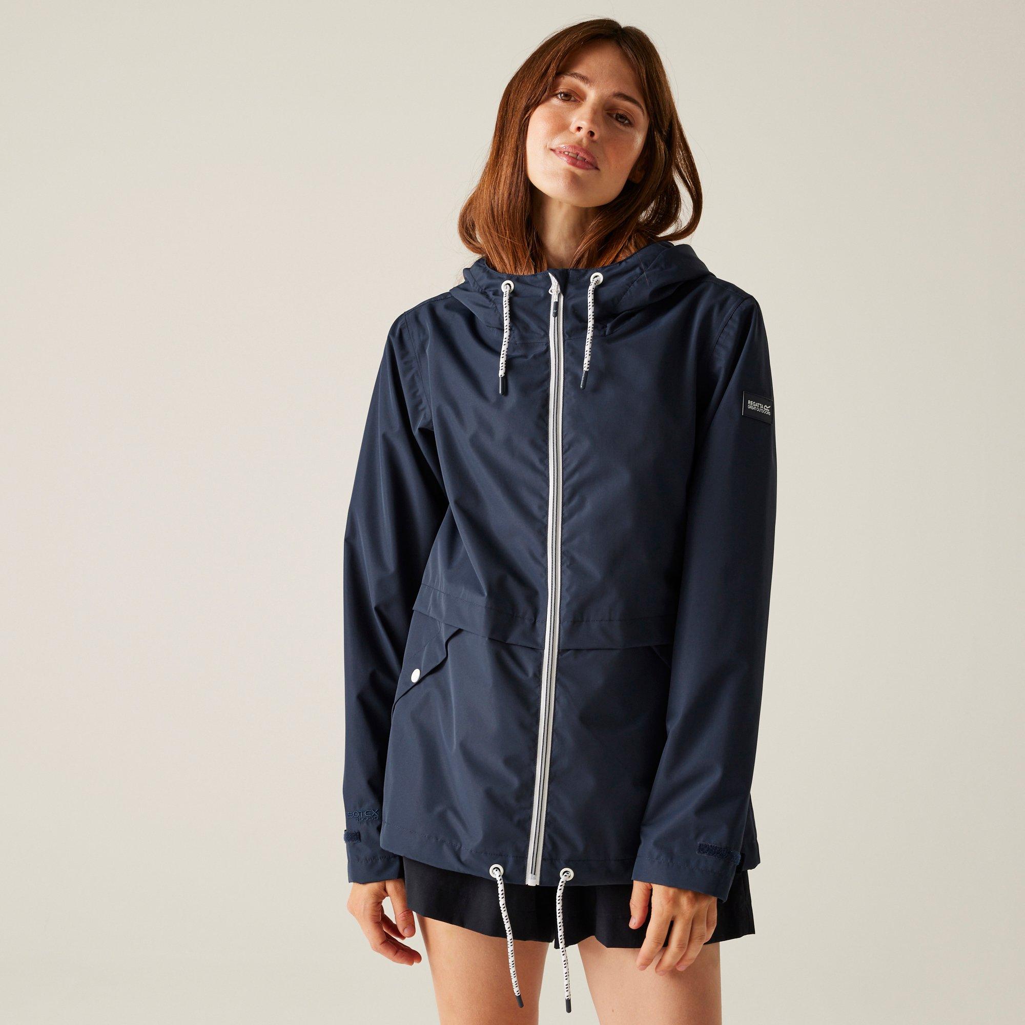 Regatta Women's Bayletta Ii Waterproof Long Sleeve Hooded Jacket - Navy - 14 (L)