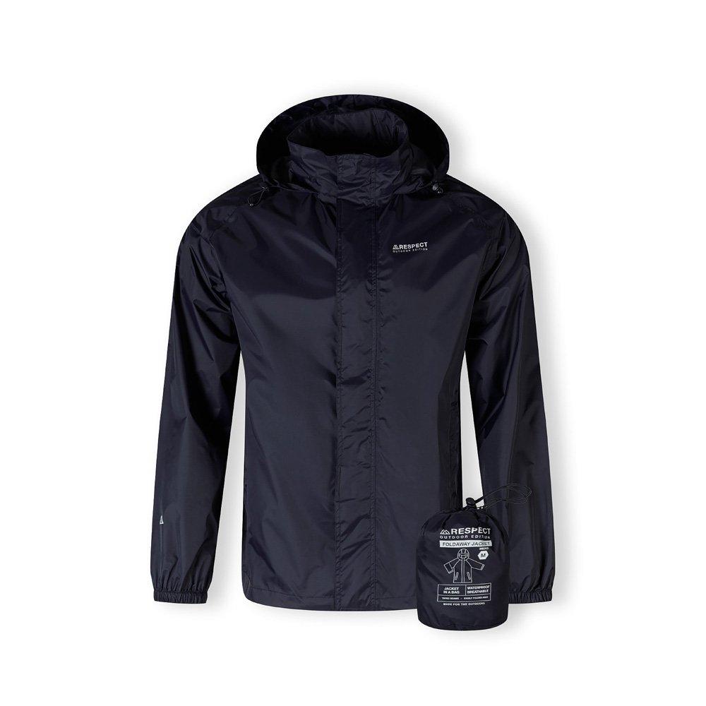 Minoti Men's Packaway Waterproof Jacket With Zip Pockets Navy - Medium