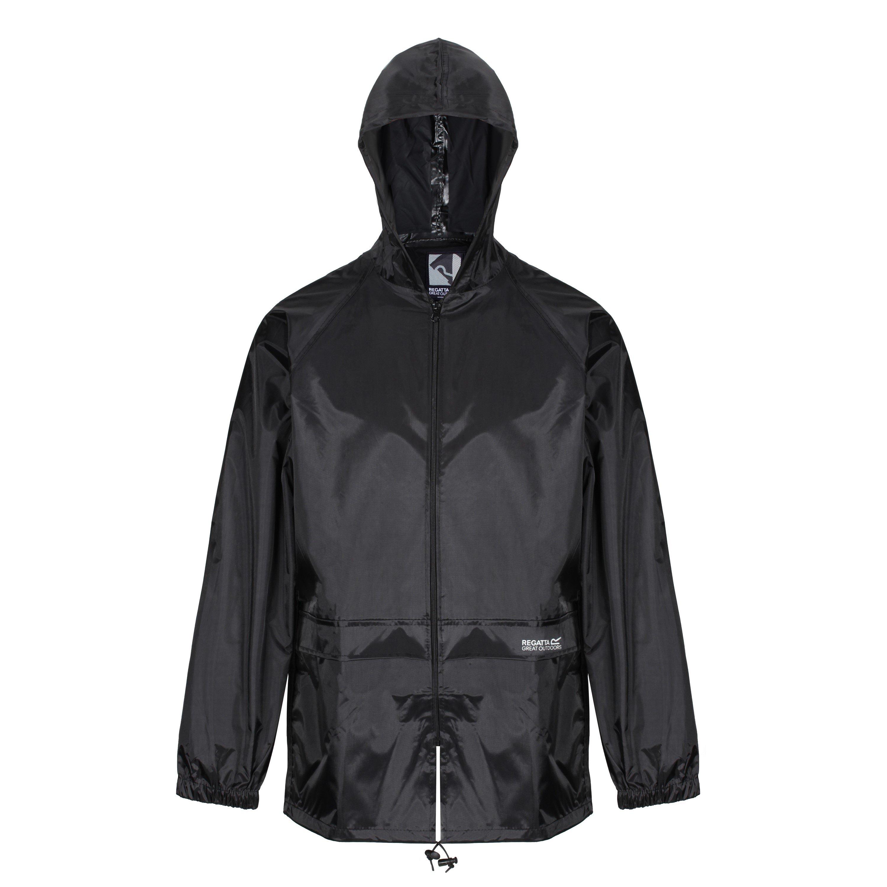 Regatta Men's Stormbreaker Hooded Long Sleeve Waterproof Jacket - Black - L