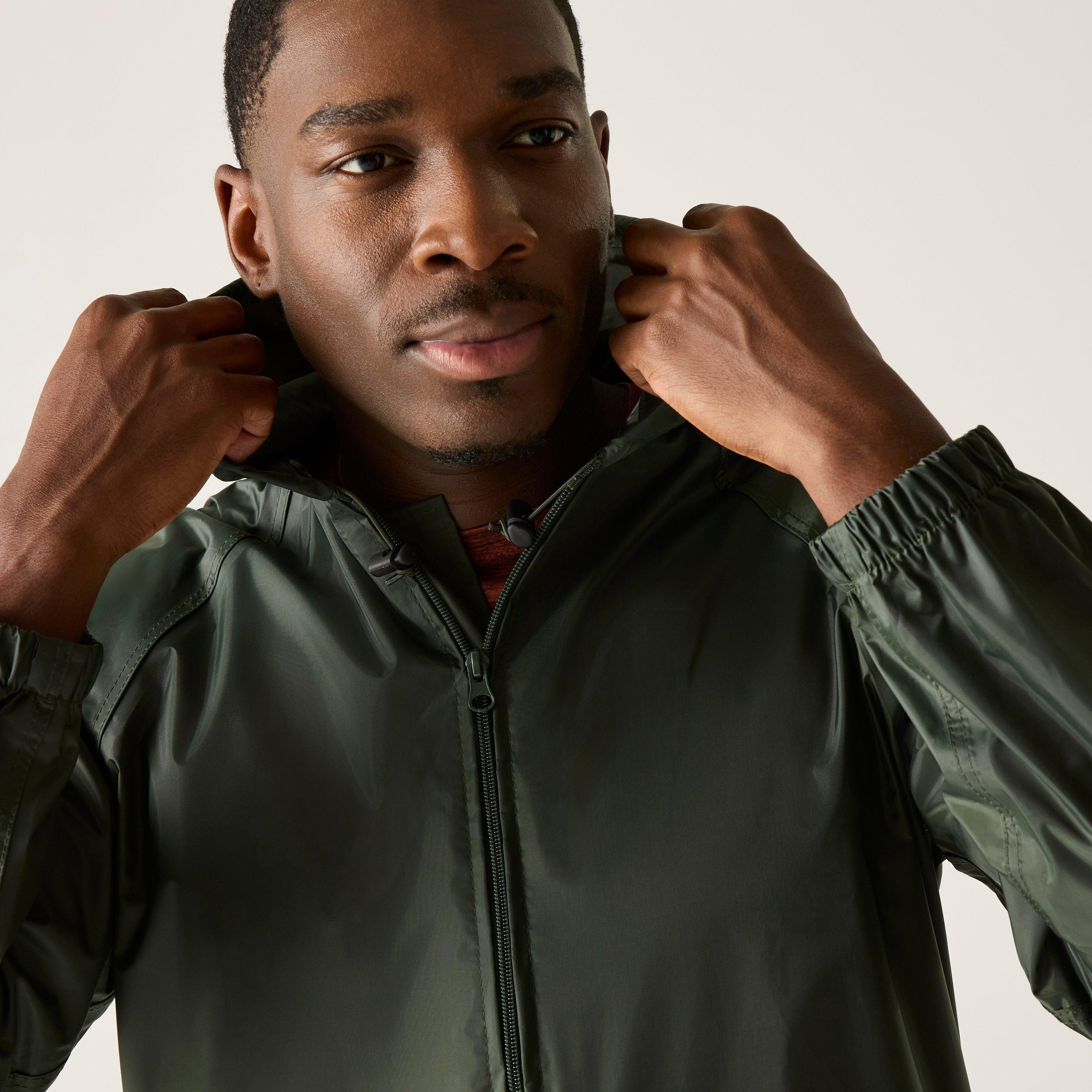 Dark Olive - Regatta - Mens Stormbreaker Hooded Long Sleeve Waterproof Jacket - 2