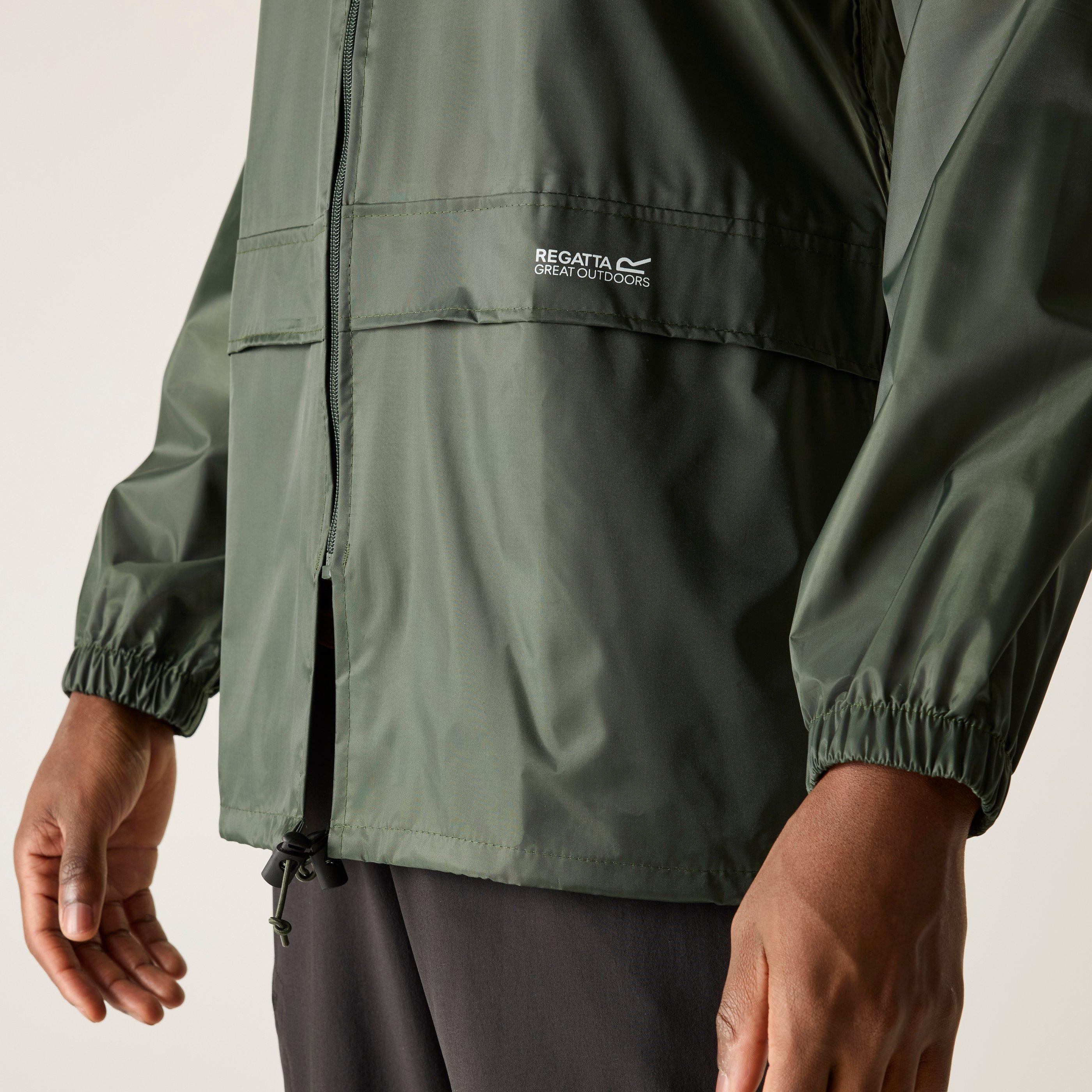 Dark Olive - Regatta - Mens Stormbreaker Hooded Long Sleeve Waterproof Jacket - 4